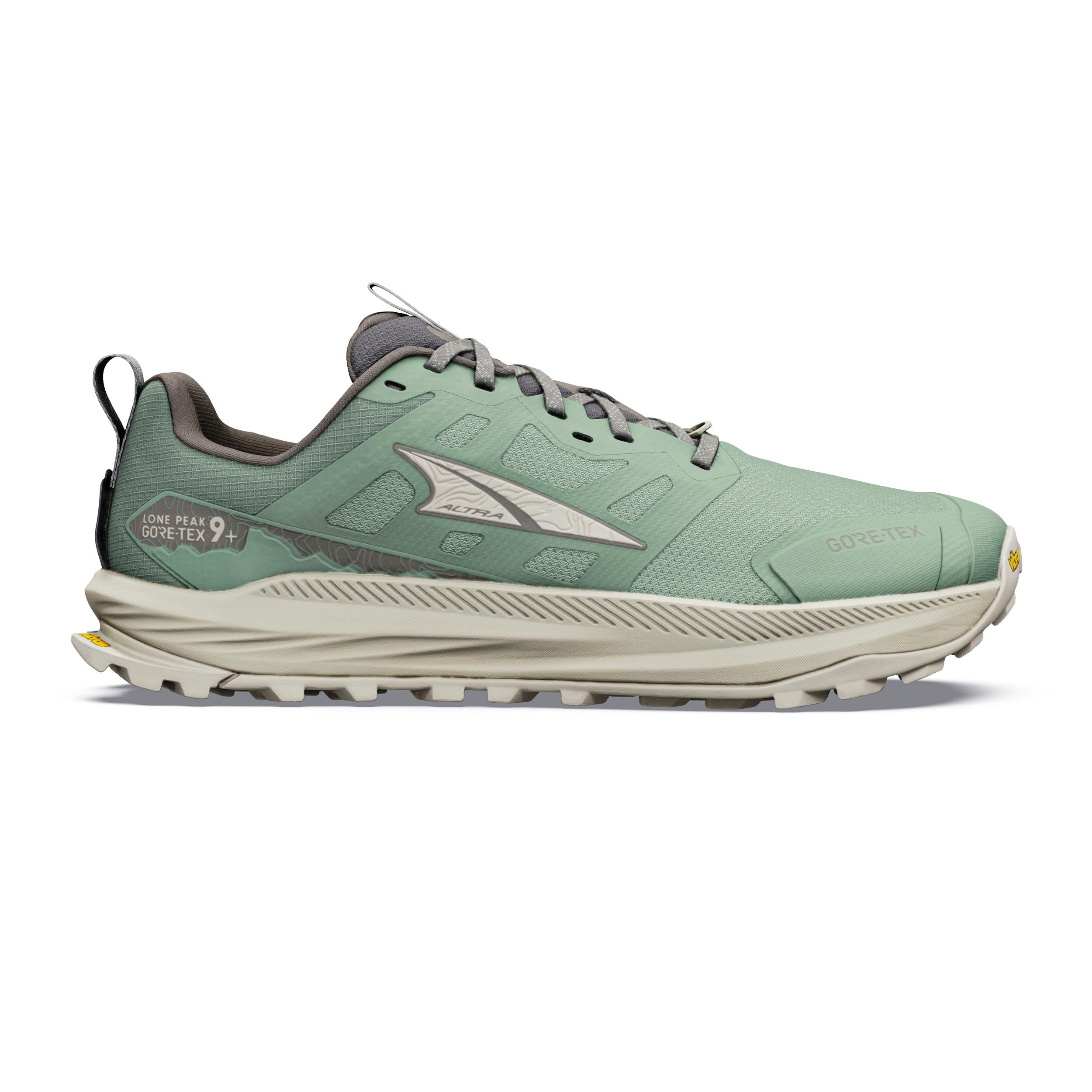 Altra Lone Peak 9+ GTX Scarpa da trail Uomini - verde, beige