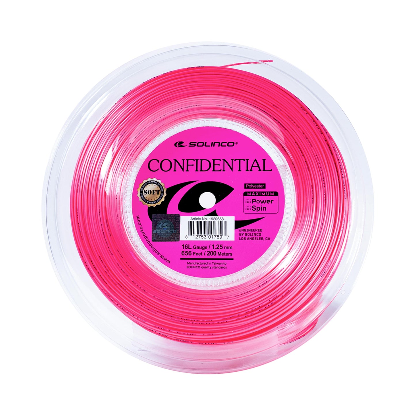 Solinco Confidential Soft  Rotolo di corde 200m - rosa