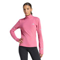 adi365 Warm Camicia da corsa Donna - vino rosso