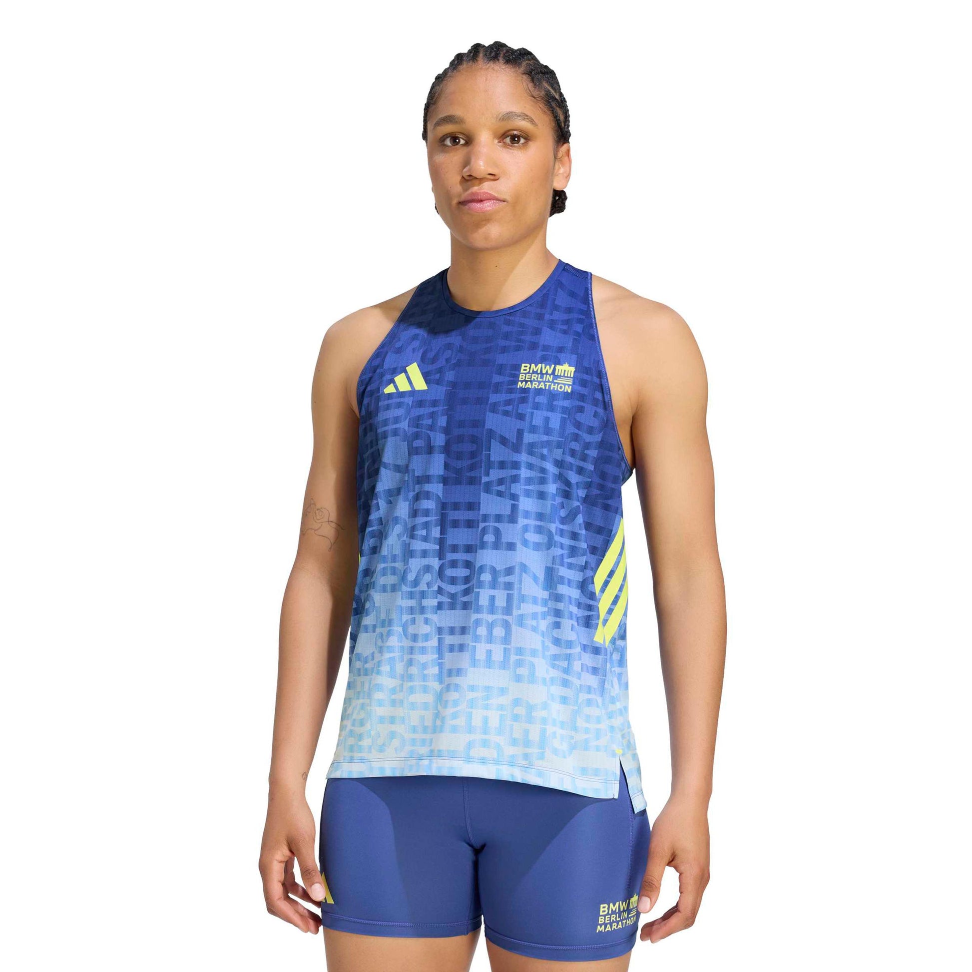 adidas BMW Berlin Camicia da corsa Donna - blu, giallo