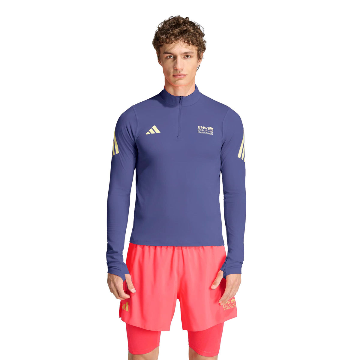 adidas BMW Berlin Camicia da corsa Uomini - blu, giallo