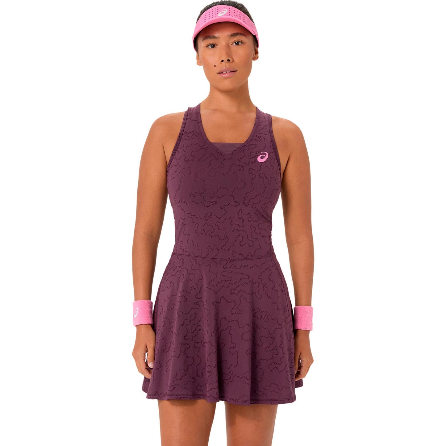 ASICS Match Jacquard Abito Donna - vino rosso