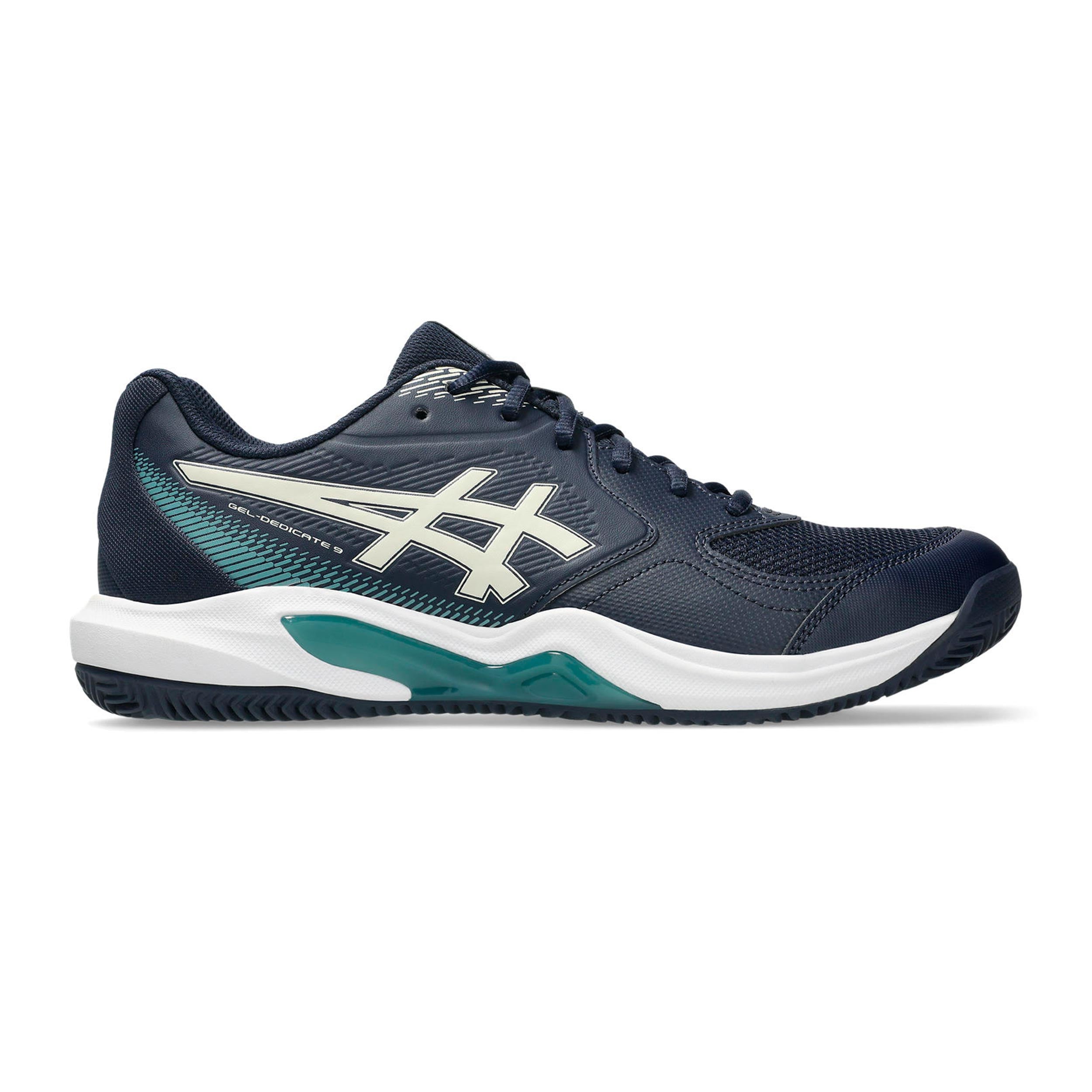 ASICS Gel-Dedicate 9 Scarpa per terra rossa Uomini - blu scuro, bianco