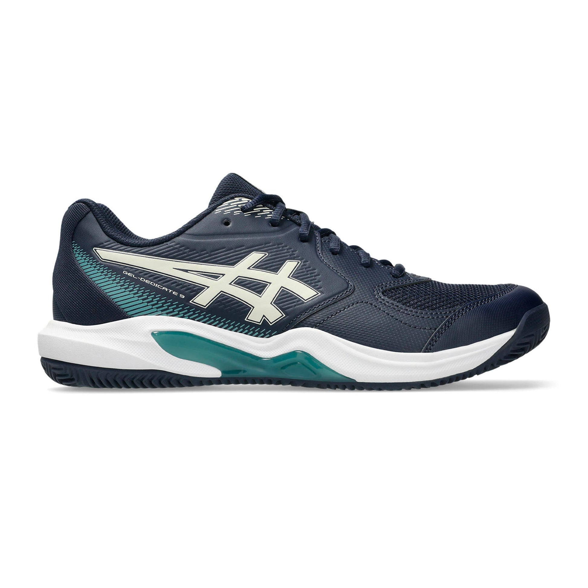 ASICS Gel-Dedicate 9 Scarpa per terra rossa Uomini - blu scuro, bianco