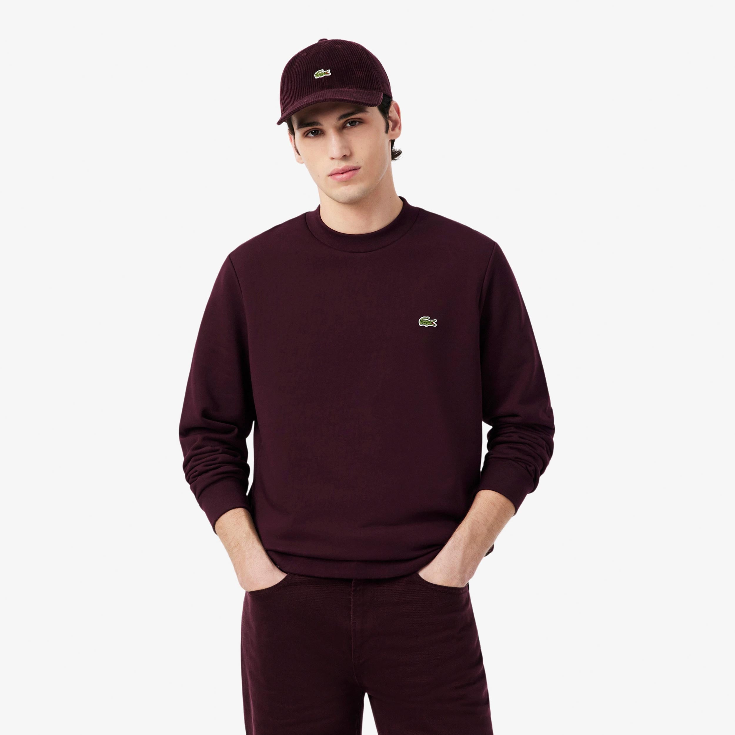 Lacoste Felpa Uomini - rosso scuro