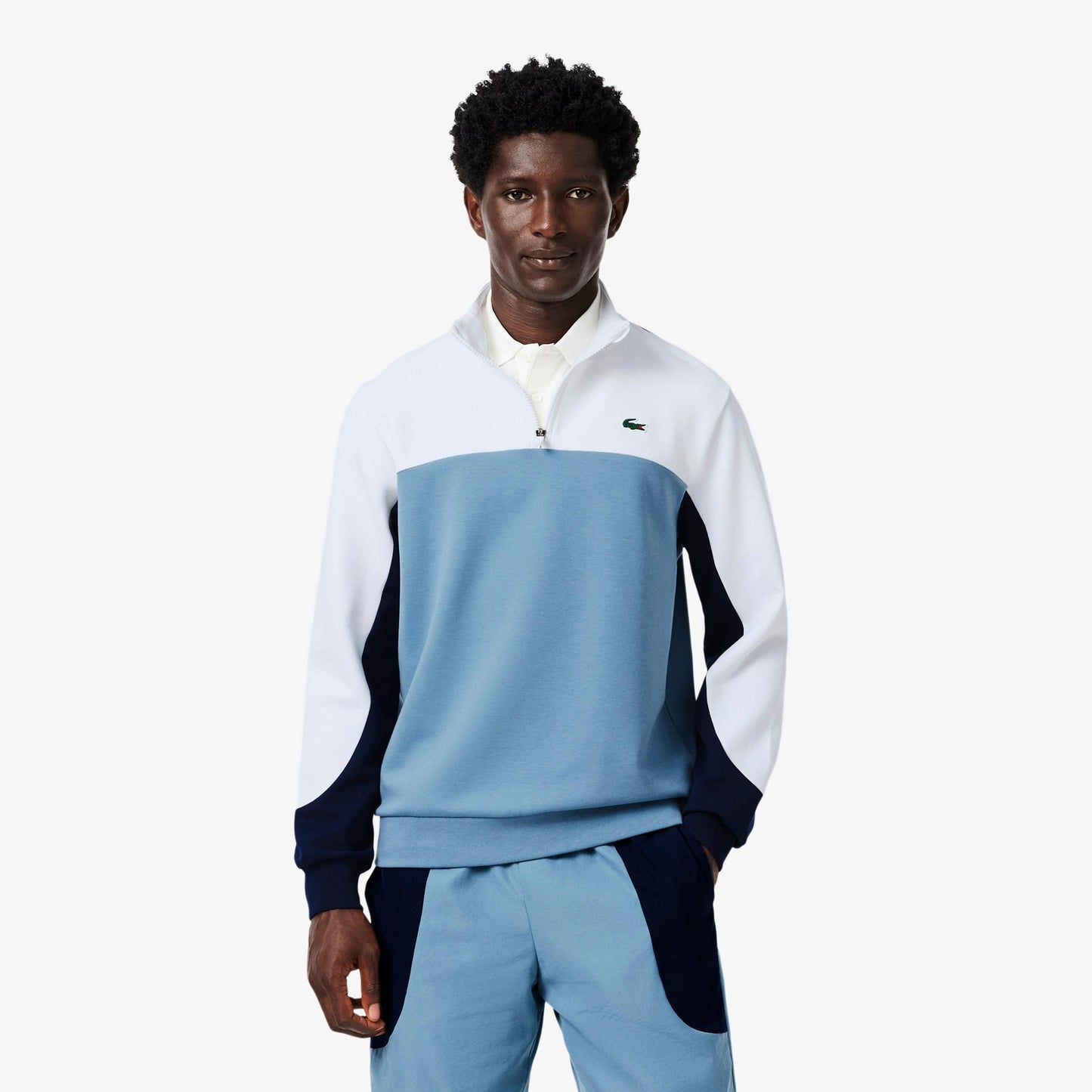Lacoste Felpa Uomini - blu, bianco