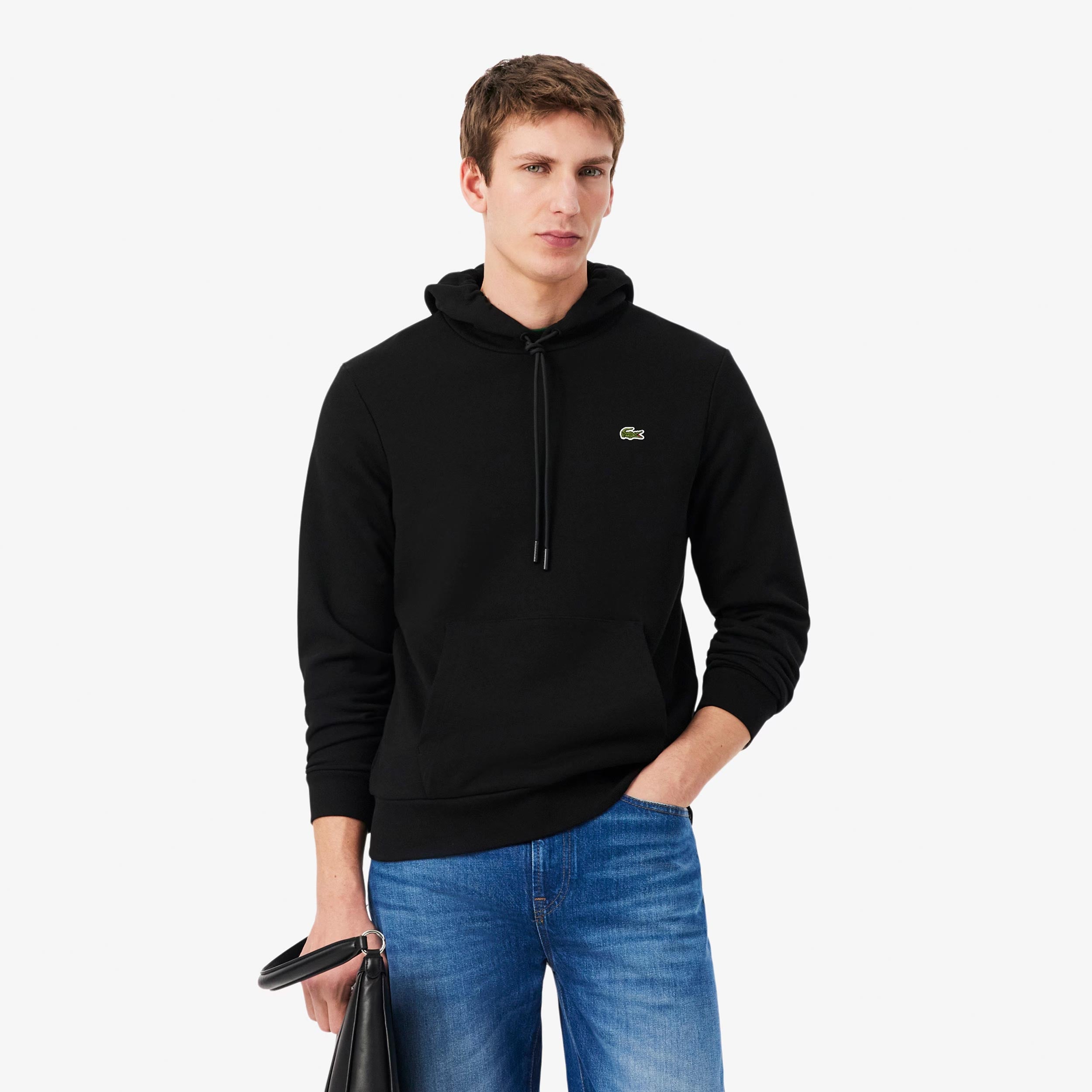 Lacoste Felpa con cappuccio Uomini - nero