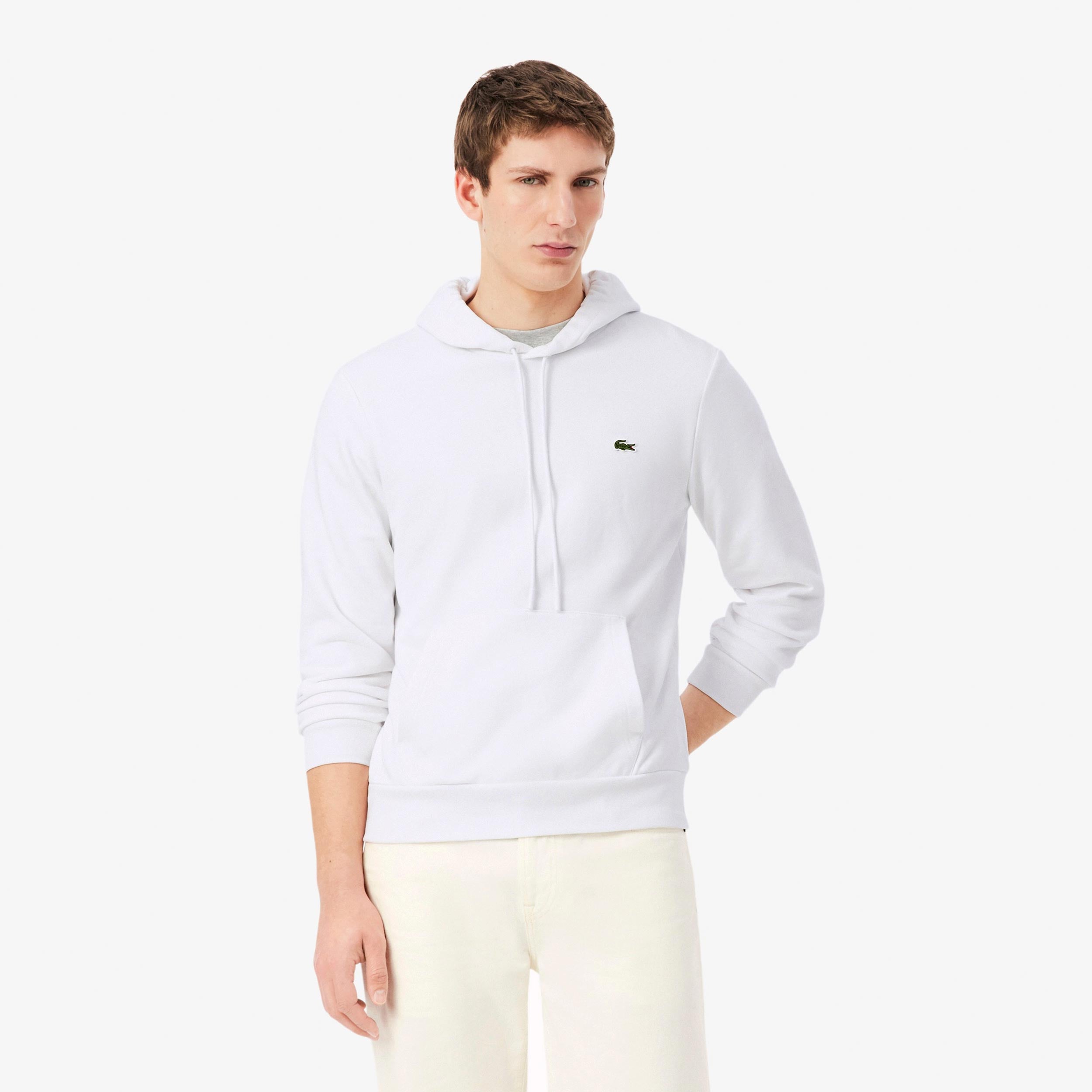 Lacoste Felpa con cappuccio Uomini - bianco