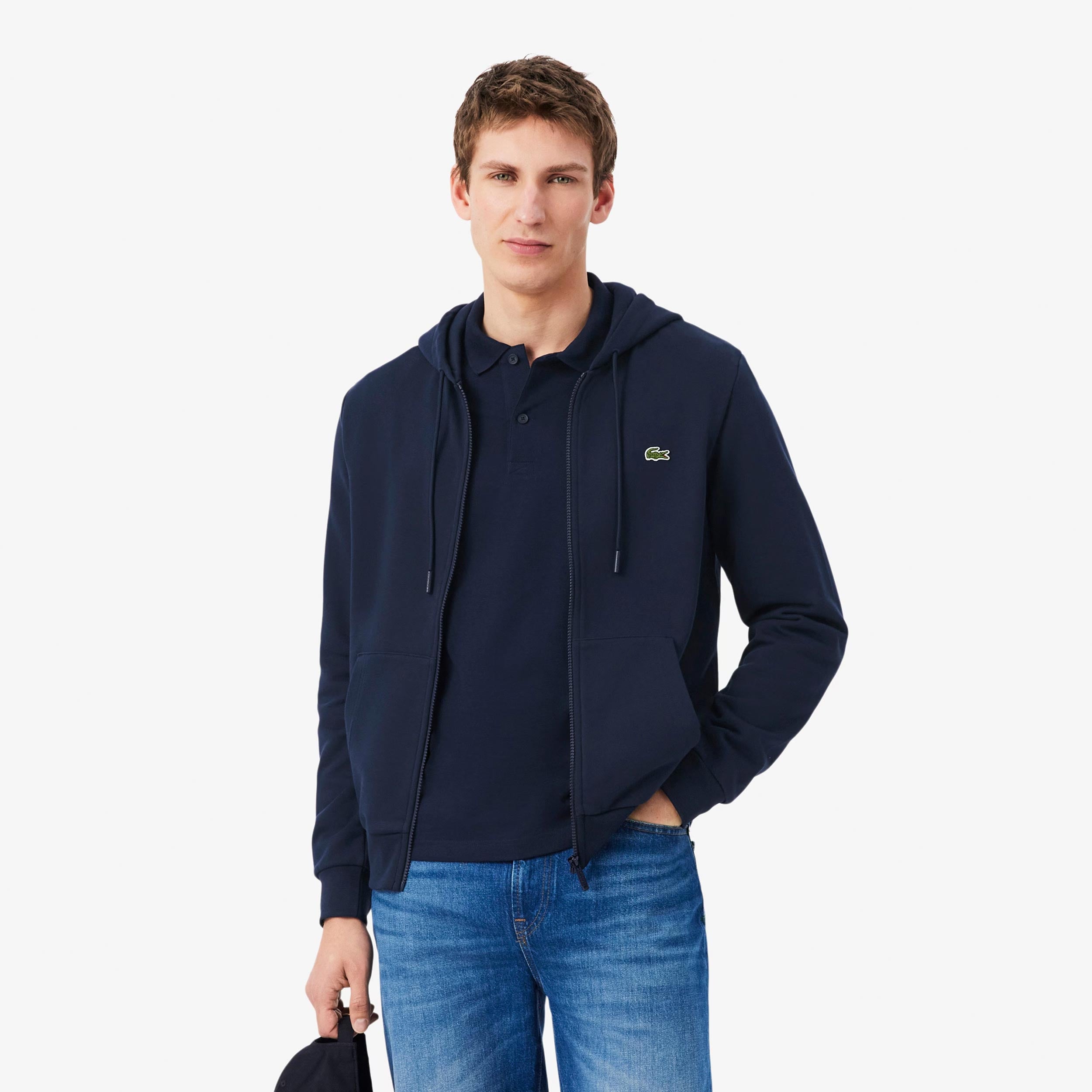 Lacoste Felpa Uomini - blu scuro
