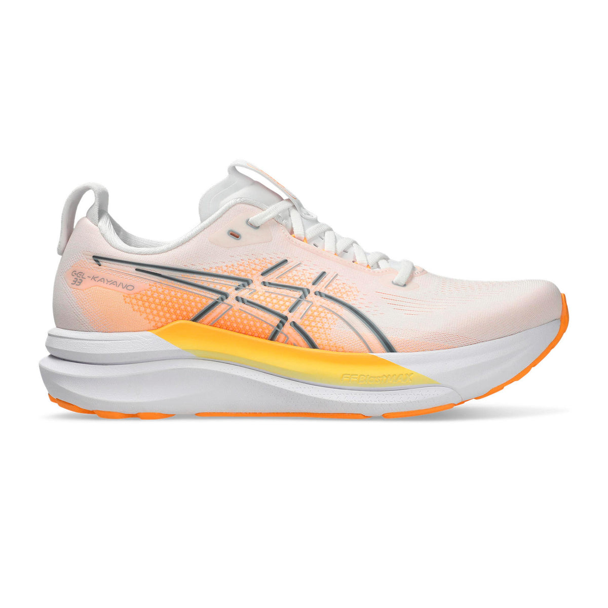 ASICS Gel-Kayano 33 Scarpa stabile Uomini - bianco, arancione