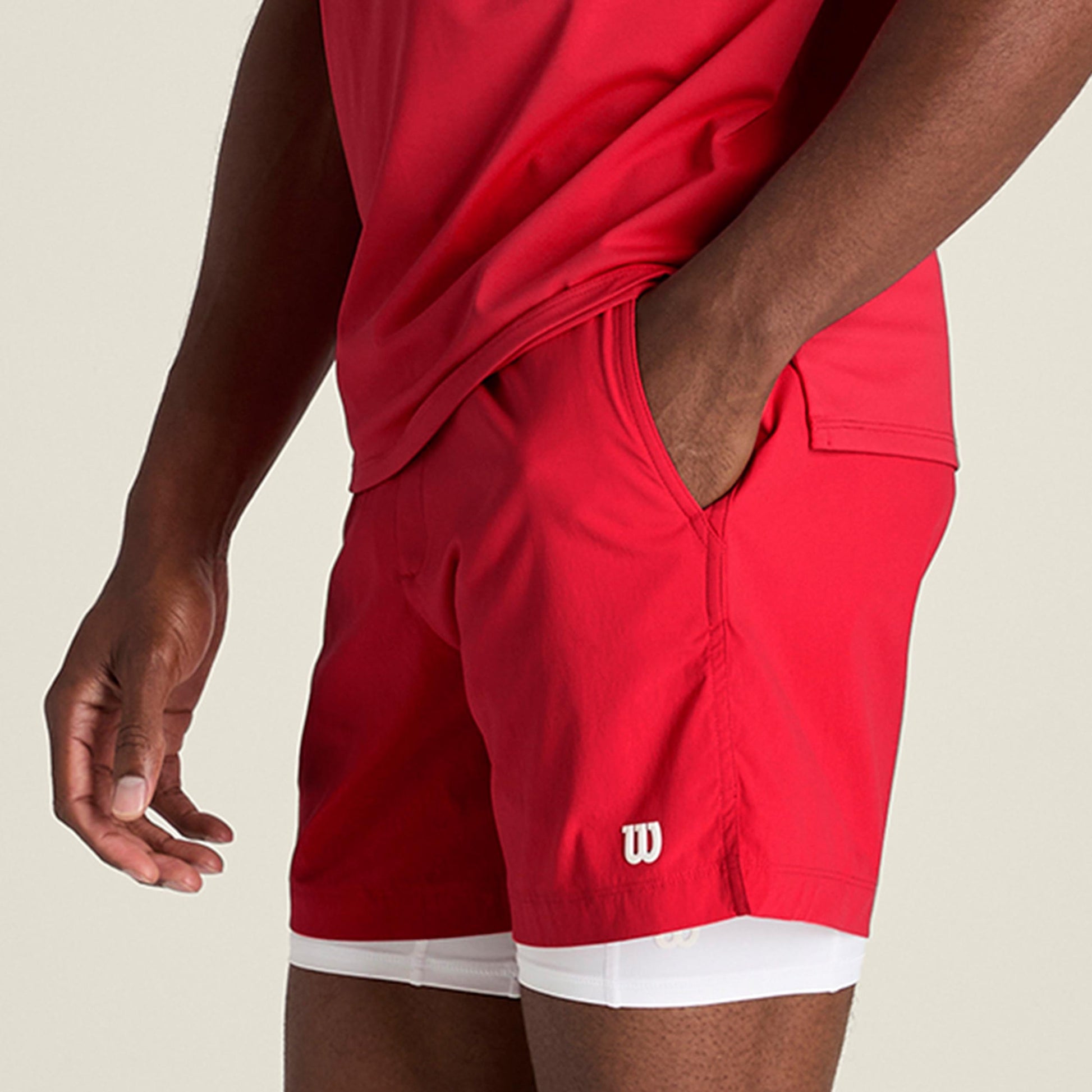 Wilson Volley 6in Unlined Pantaloncini Uomini - rosso