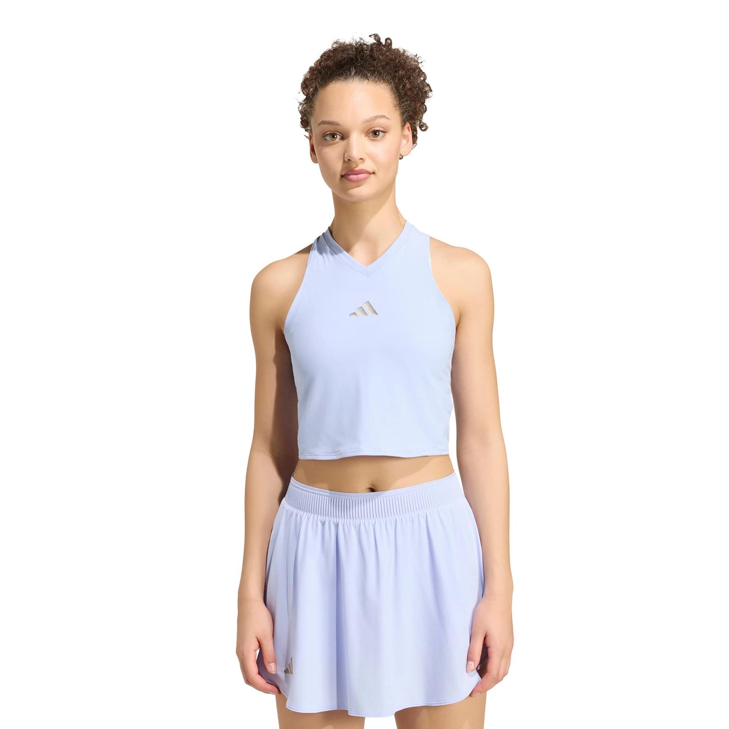 adidas Y- Pro Crop Canottiera Donna - lilla, argento