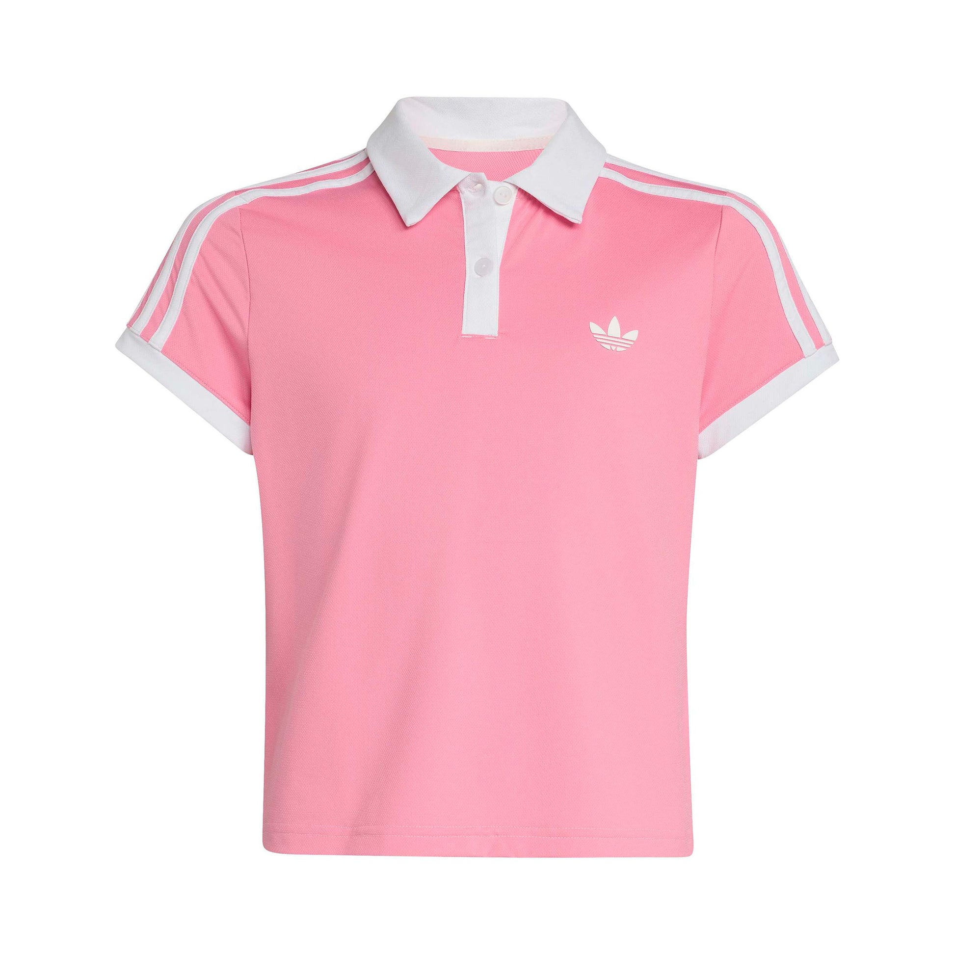 adidas Classics Polo Bambini - rosa pastello, bianco