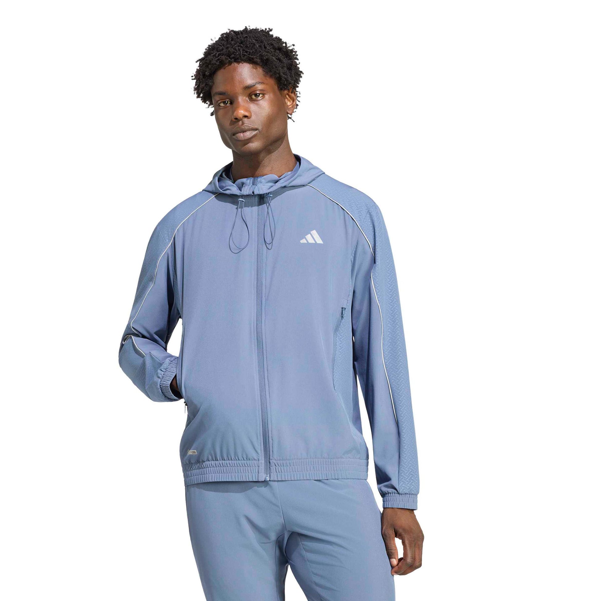 adidas Tech Stop Giacca da allenamento Uomini - grigio-blu