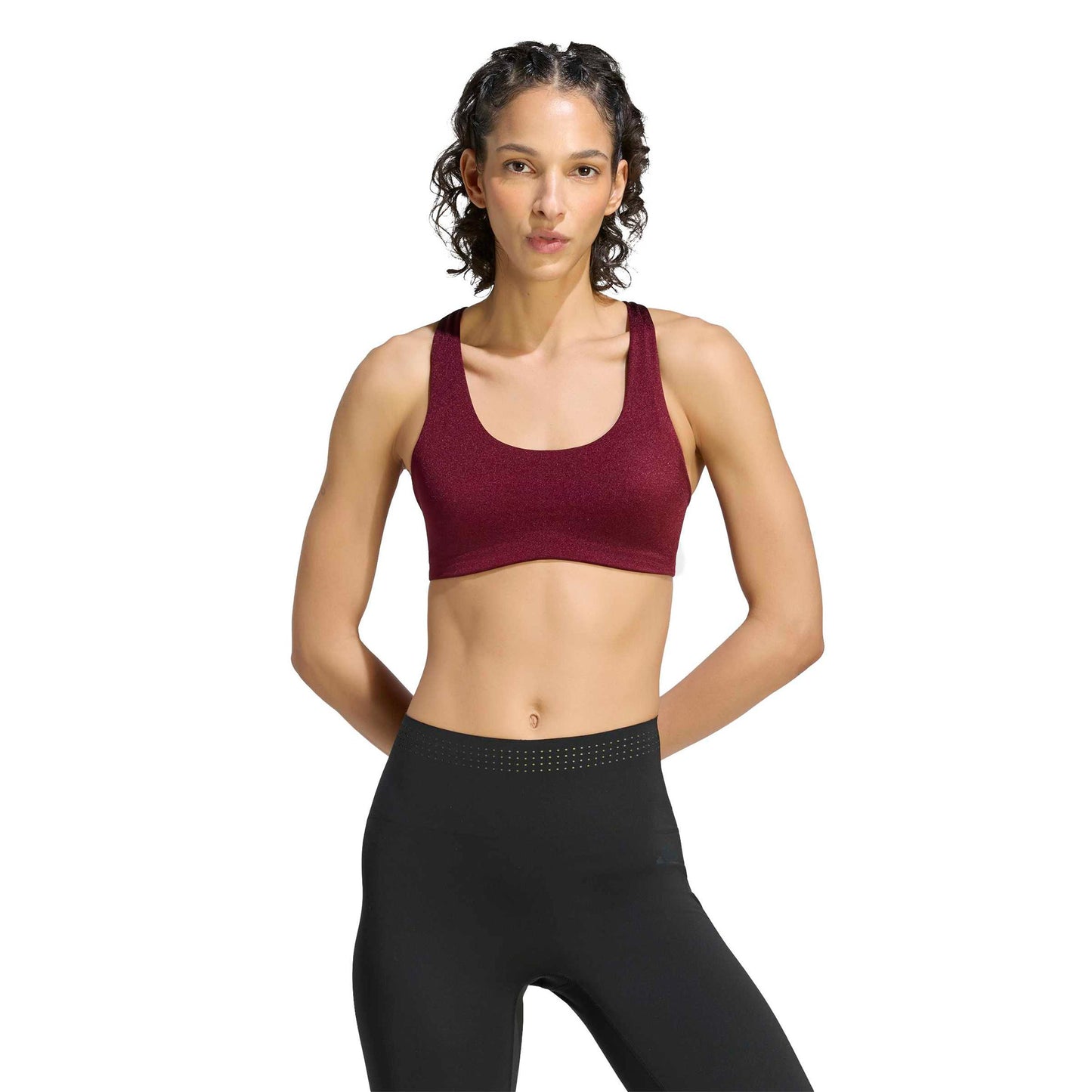 adidas Optime Medium Support Reggiseni sportivi Donna - vino rosso