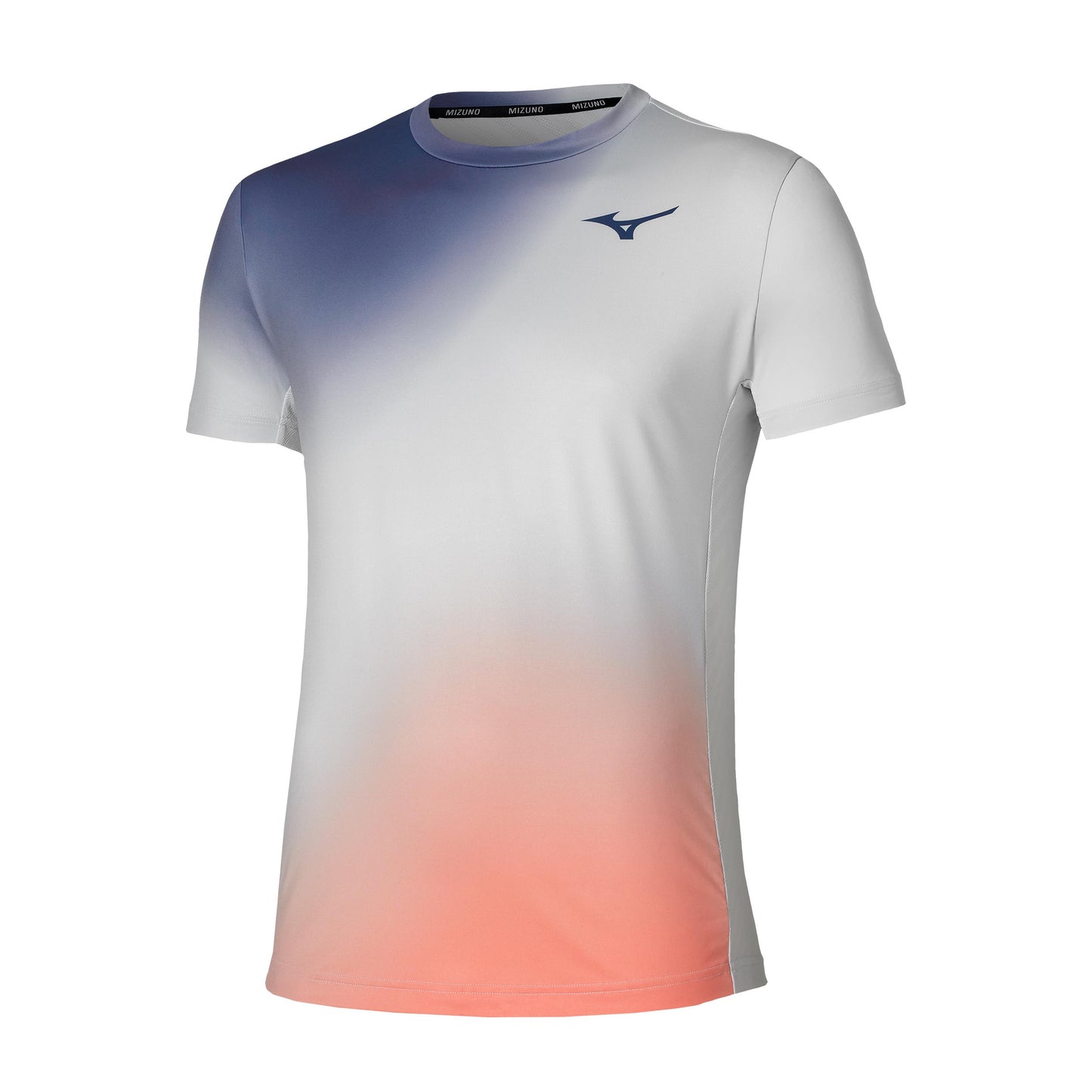 Mizuno Graphic Maglietta Uomini - grigio chiaro, corallo