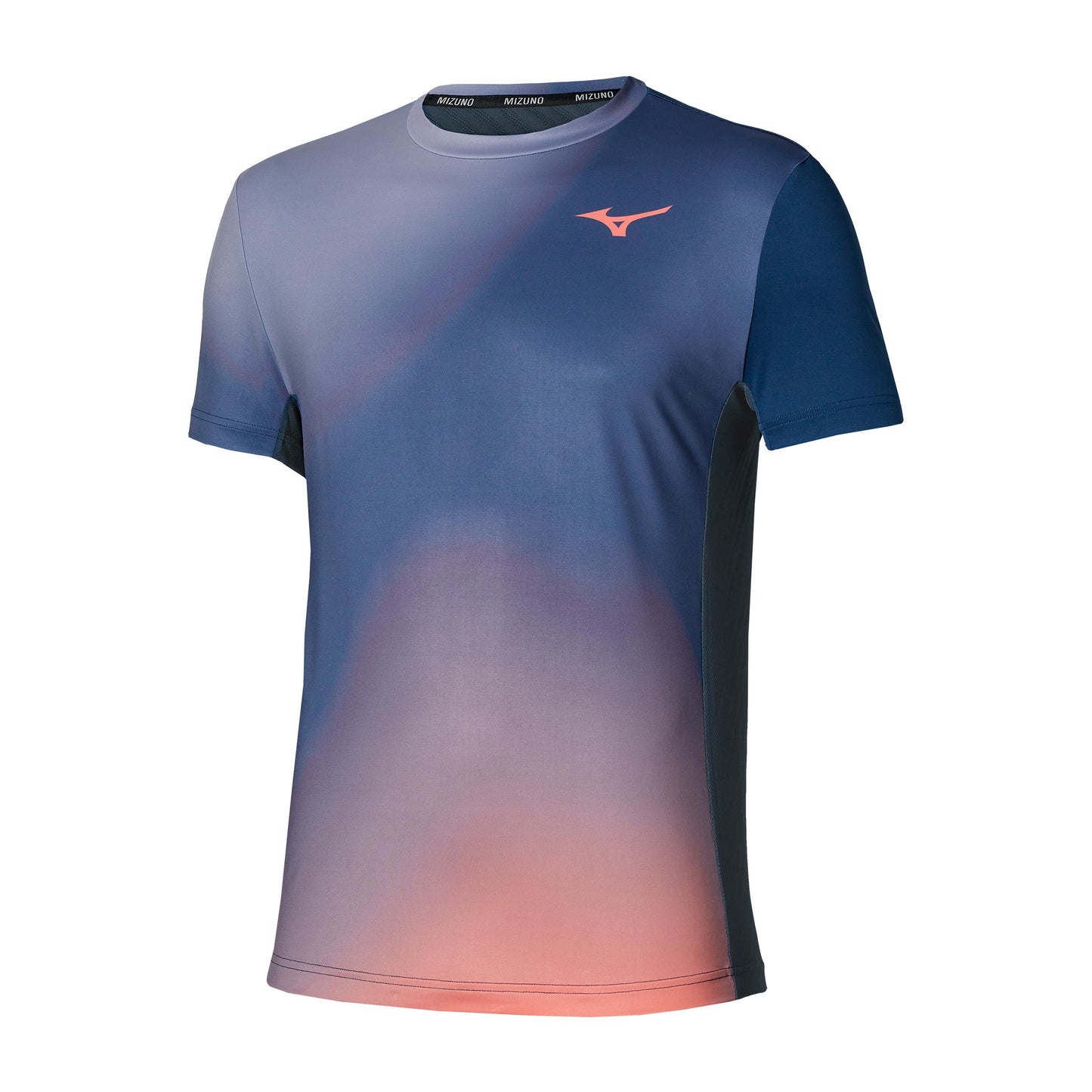 Mizuno Graphic Maglietta Uomini - blu scuro, corallo
