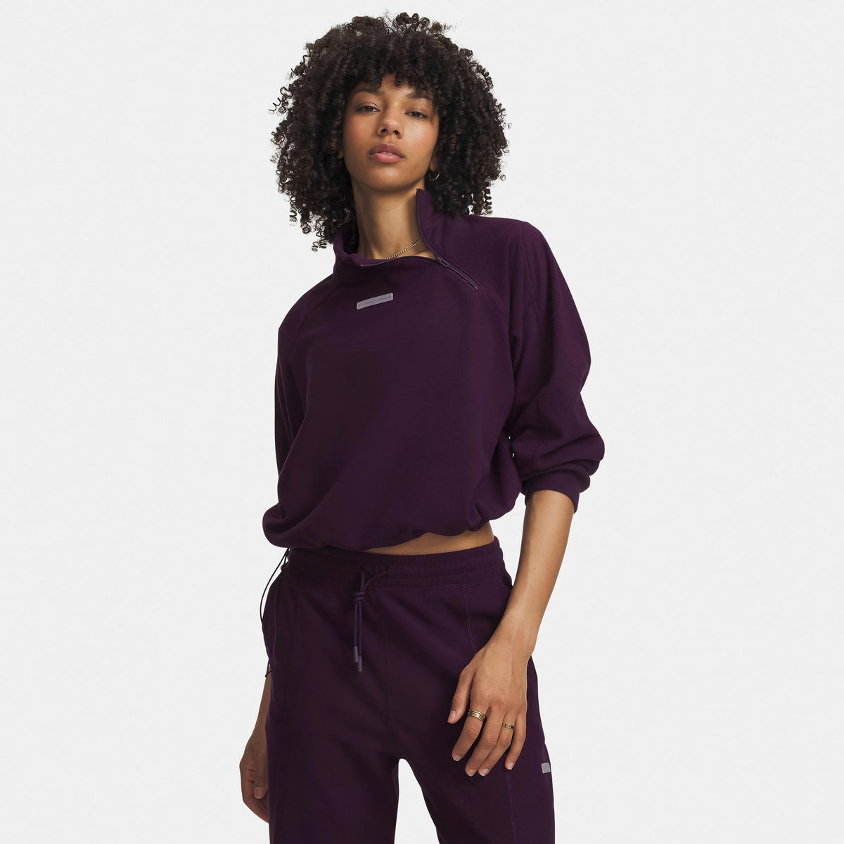 Under Armour Performance Fleece 1/4 Zip Felpa Donna - lilla, violett