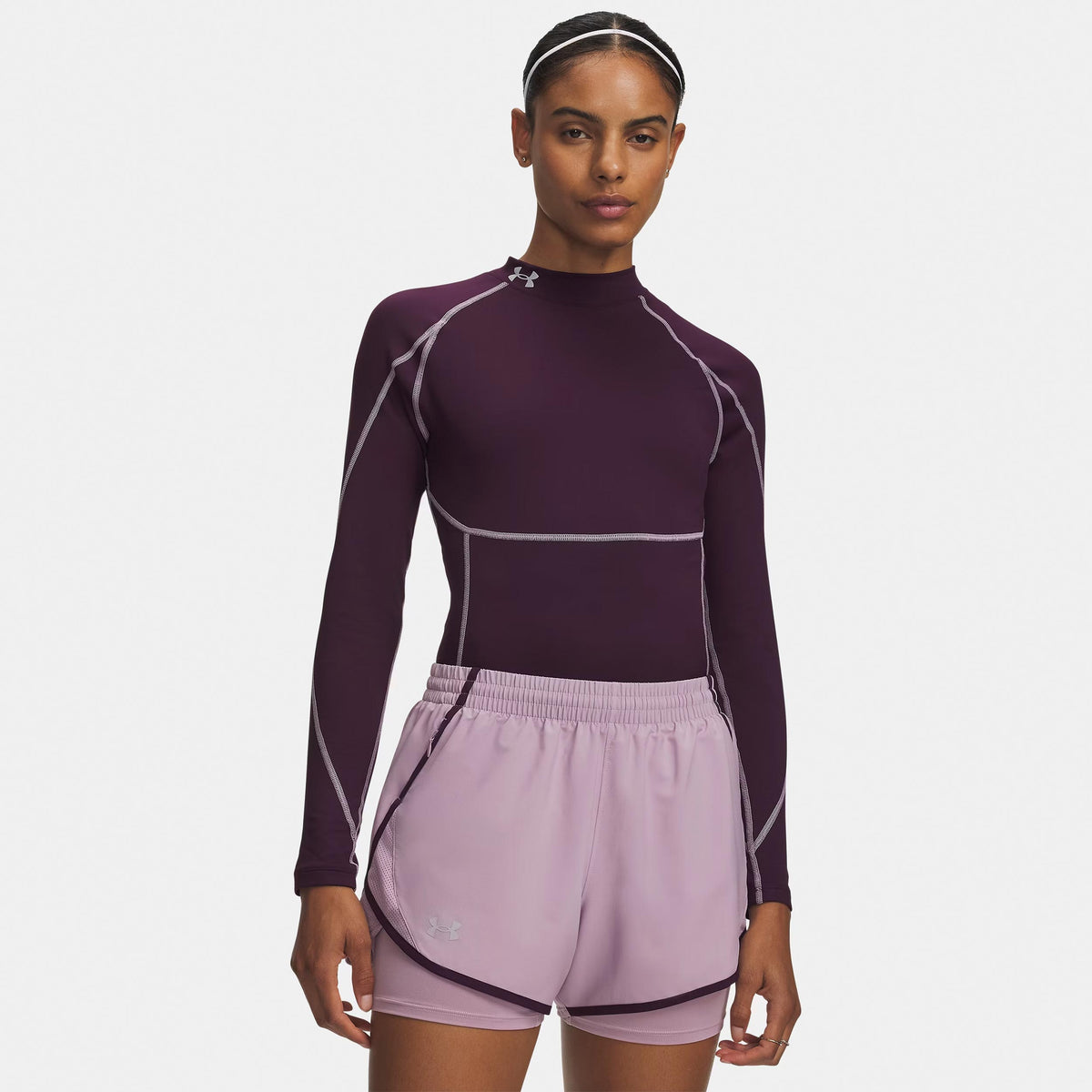 Under Armour ColdGear Elite Manica lunga Donna - lilla, argento
