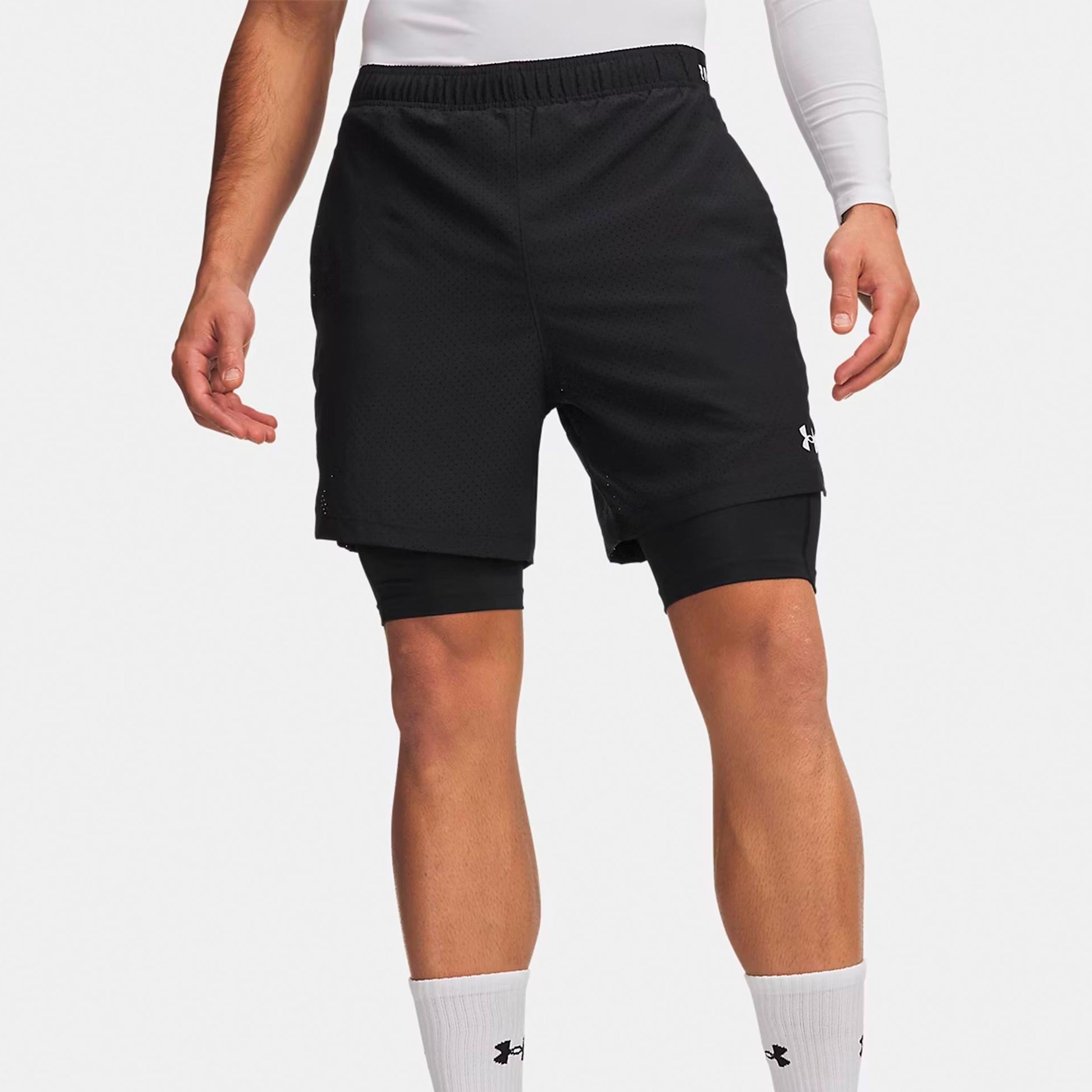 Under Armour Vanish Woven 2.0 2n1 Pantaloncini Uomini - nero, bianco