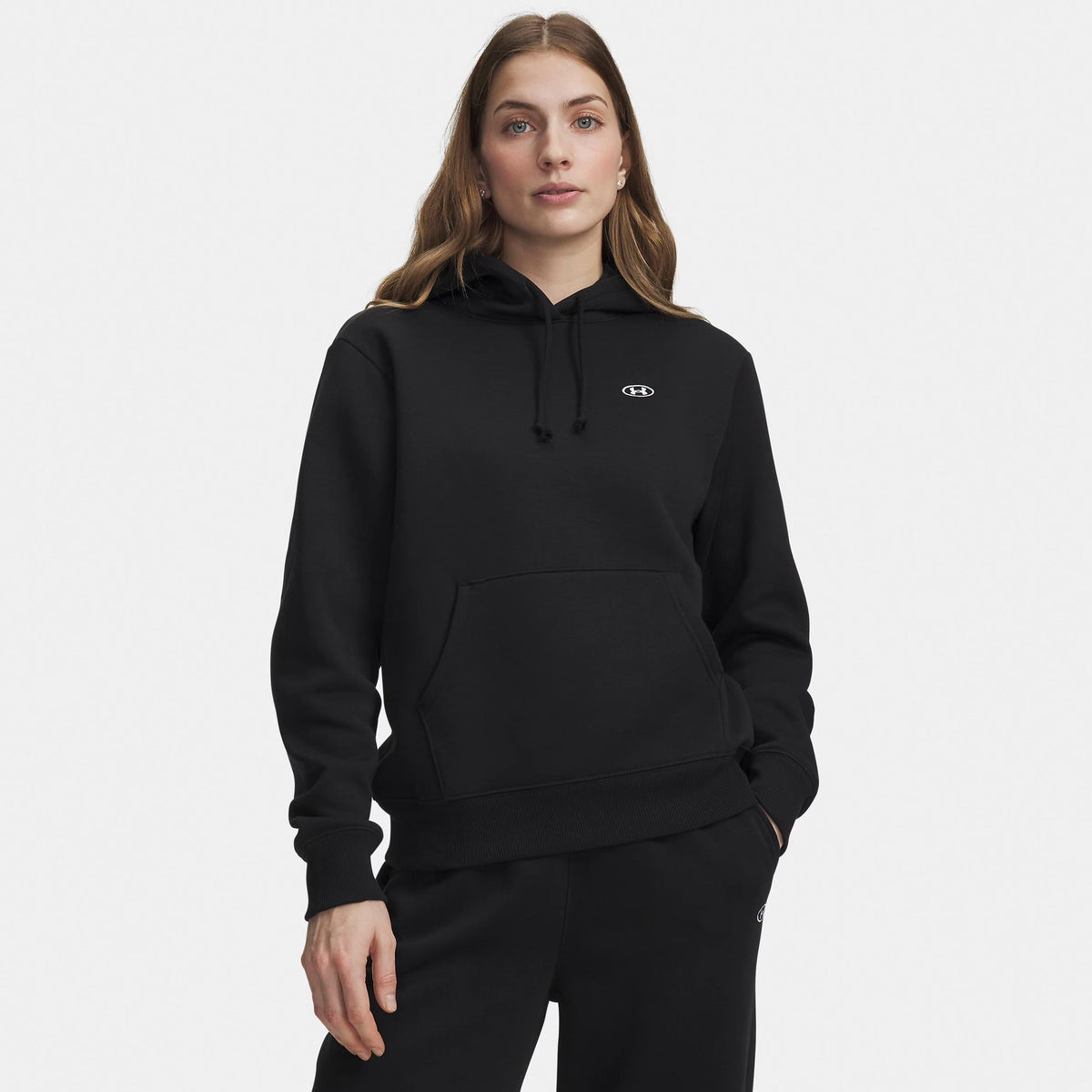 Under Armour Rival Fleece Felpa con cappuccio Donna - nero, bianco