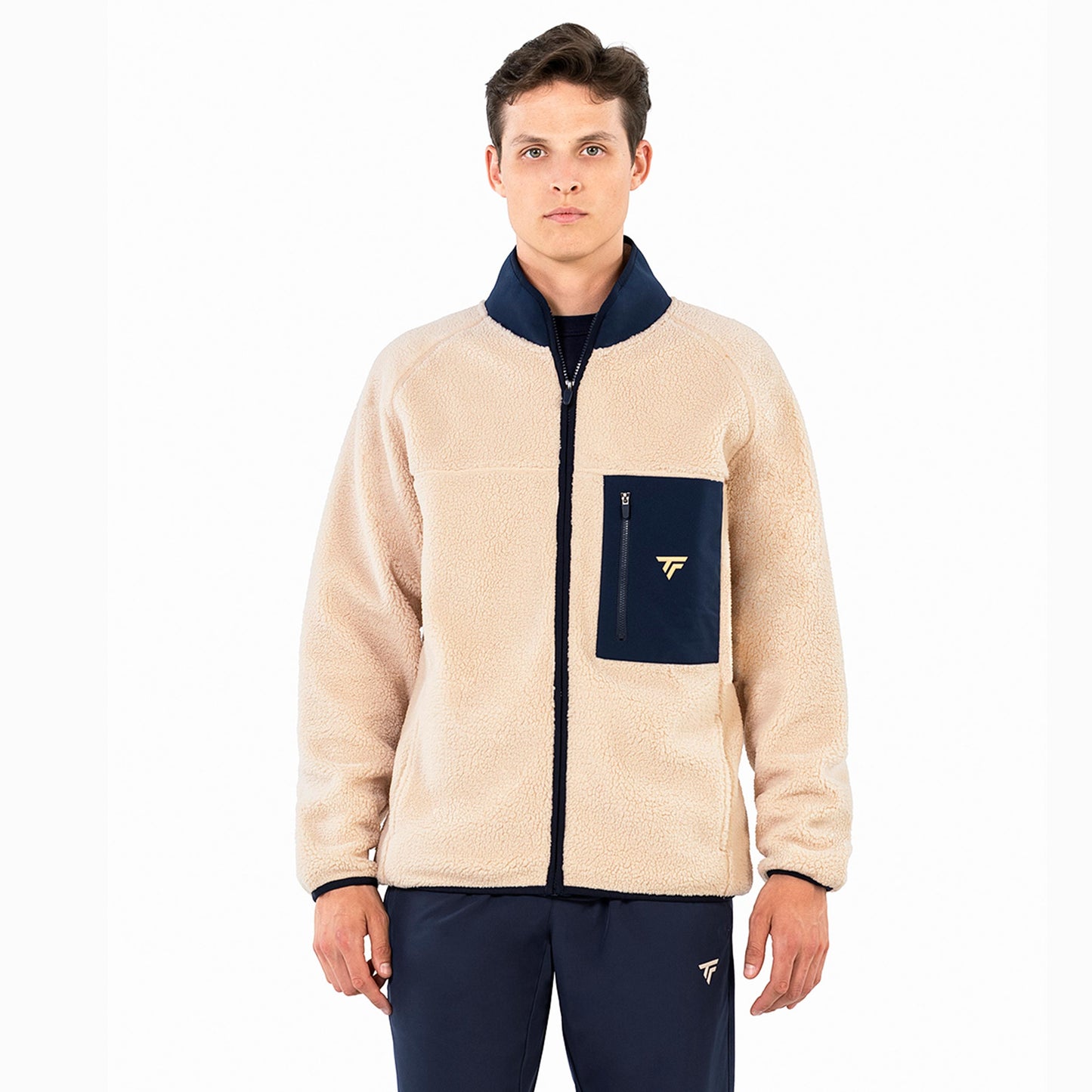 Tecnifibre Sherpa Giacca da allenamento Unisex - beige, blu scuro