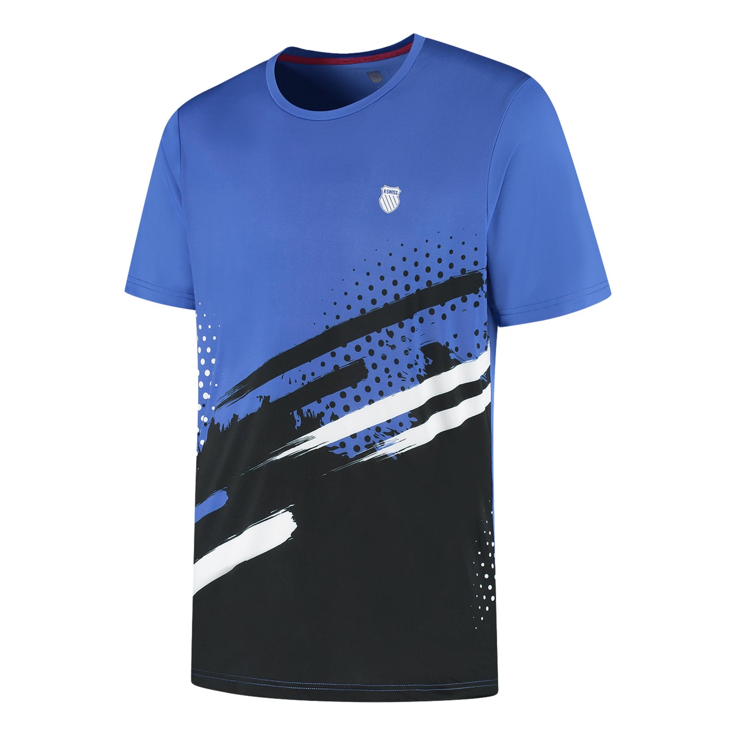 K-Swiss Hypercourt Print Crew Stripe Maglietta Uomini - blu, blu scuro