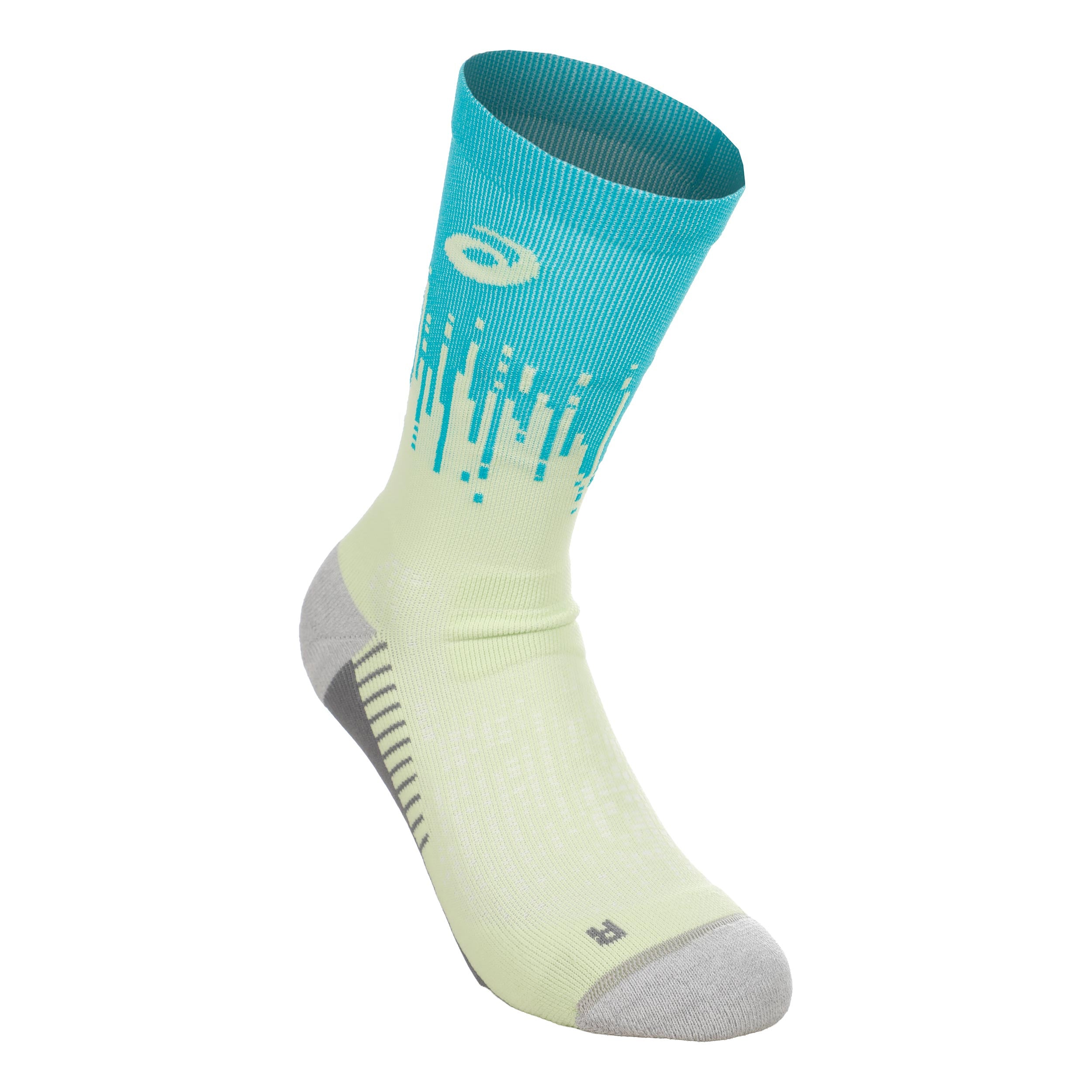 ASICS Performance Crew  Calze da corsa - turchese, giallo neon