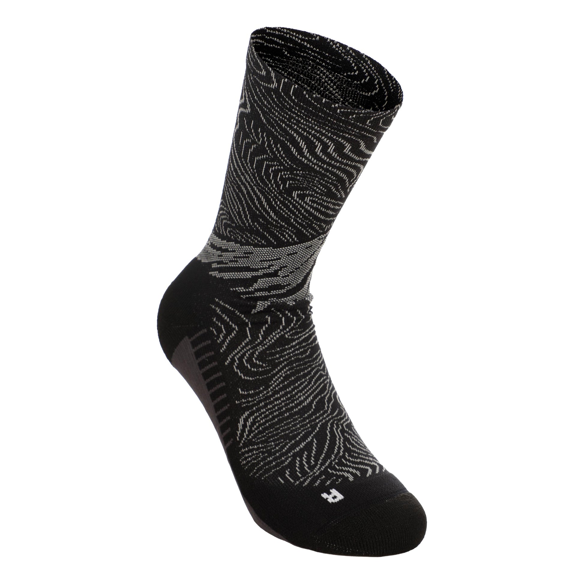 ASICS Fujitrail Graphic Crew  Calze da corsa - nero, grigio