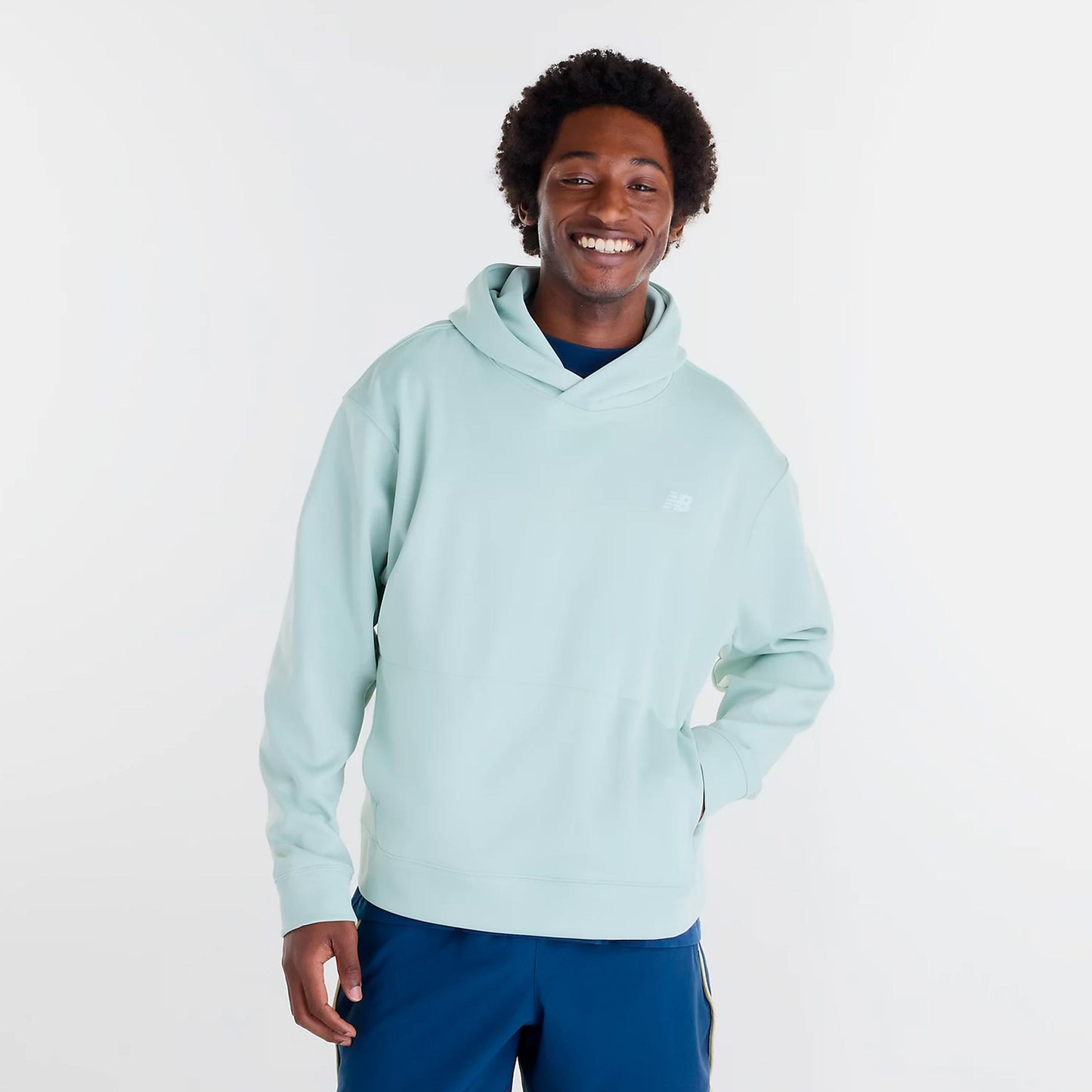 New Balance Tournament Felpa con cappuccio Uomini - grigio-verde