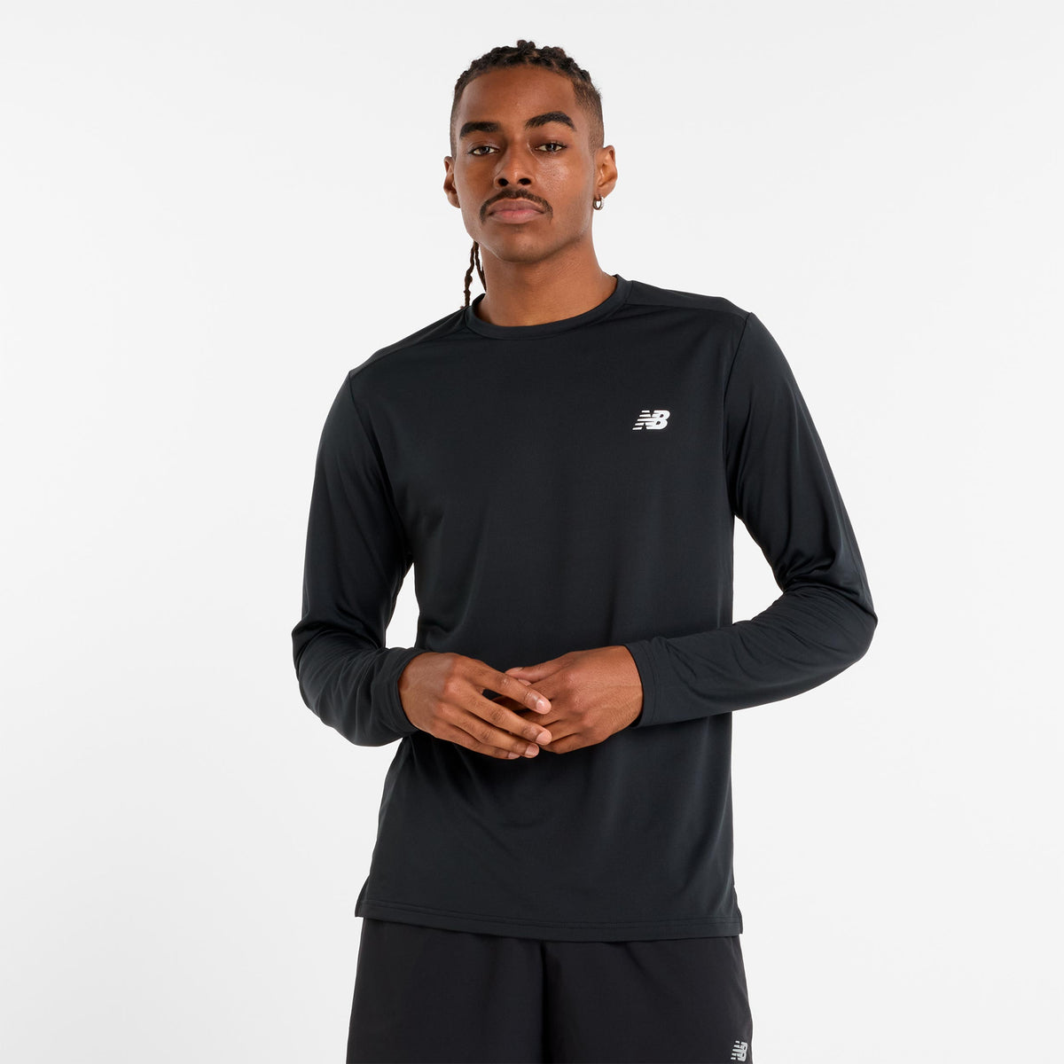New Balance Manica lunga Uomini - nero