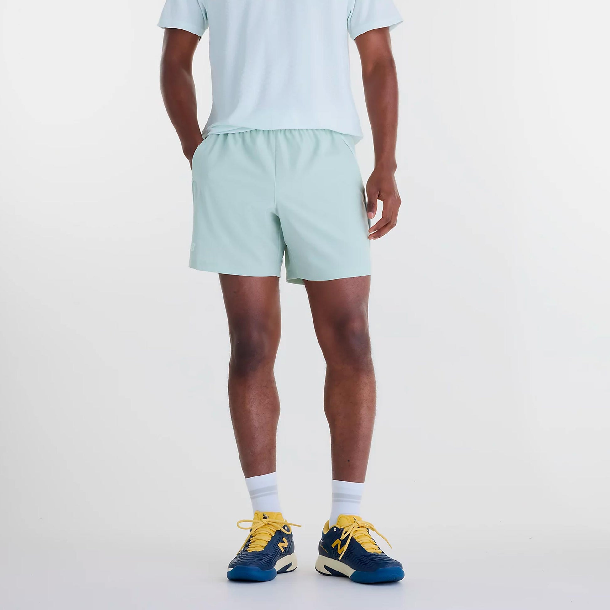 New Balance Tournament Pantaloncini Uomini - grigio-verde