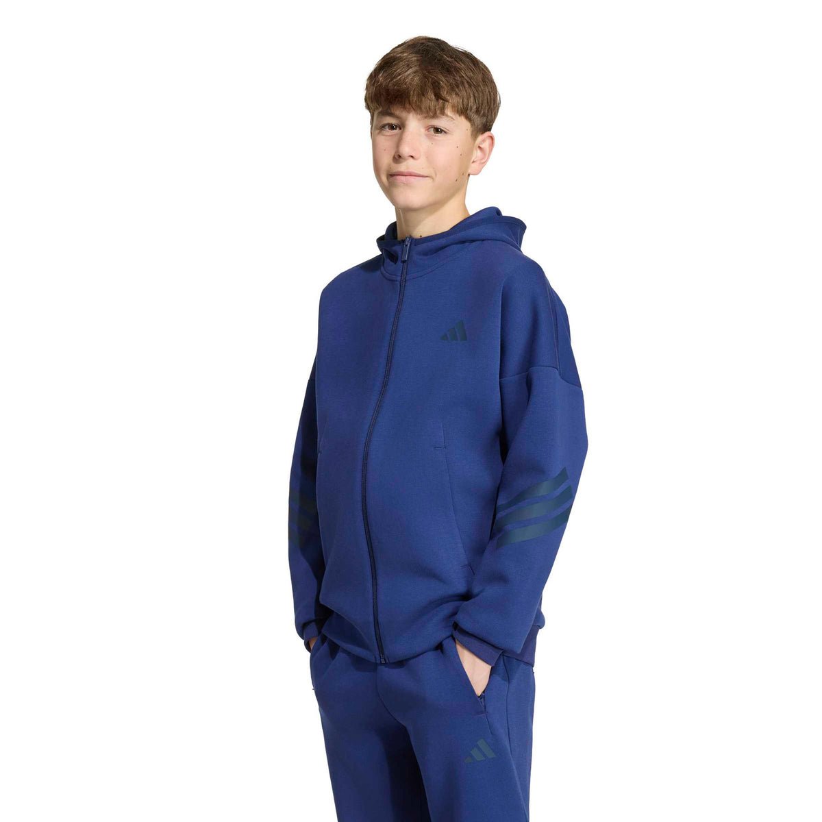 adidas 3Stripes Felpa Bambini - blu scuro