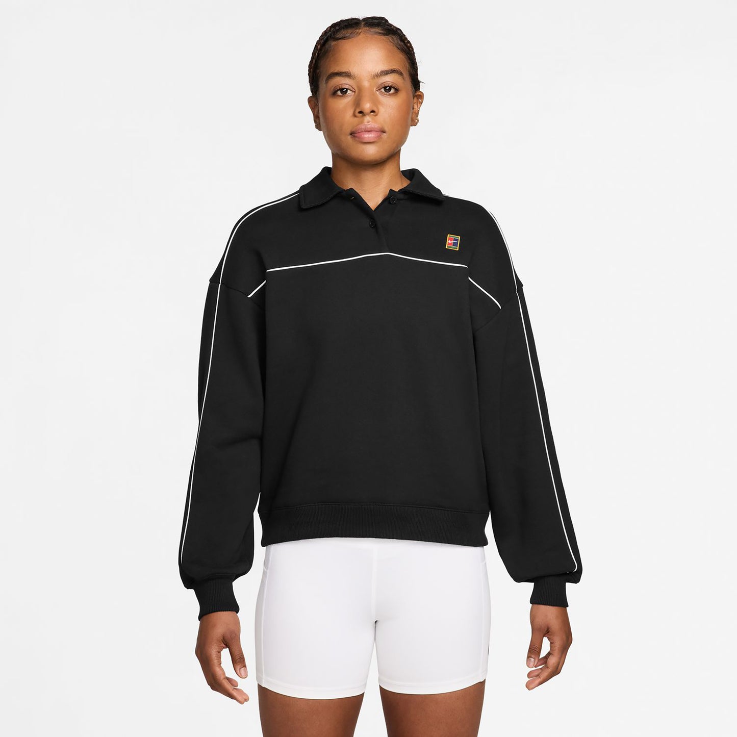 Nike Court Manica lunga Donna - nero