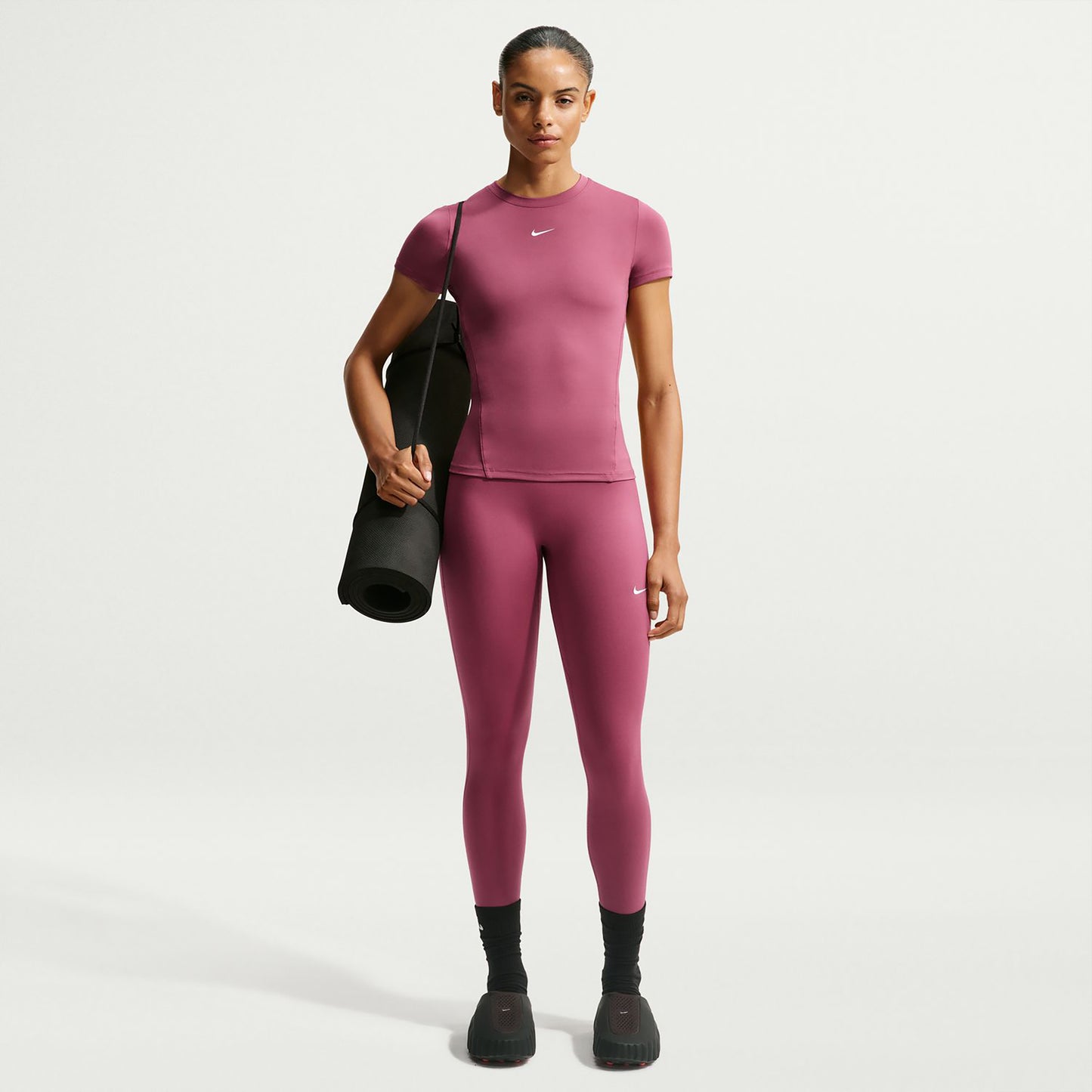 Nike One Fitted Maglietta Donna - malva