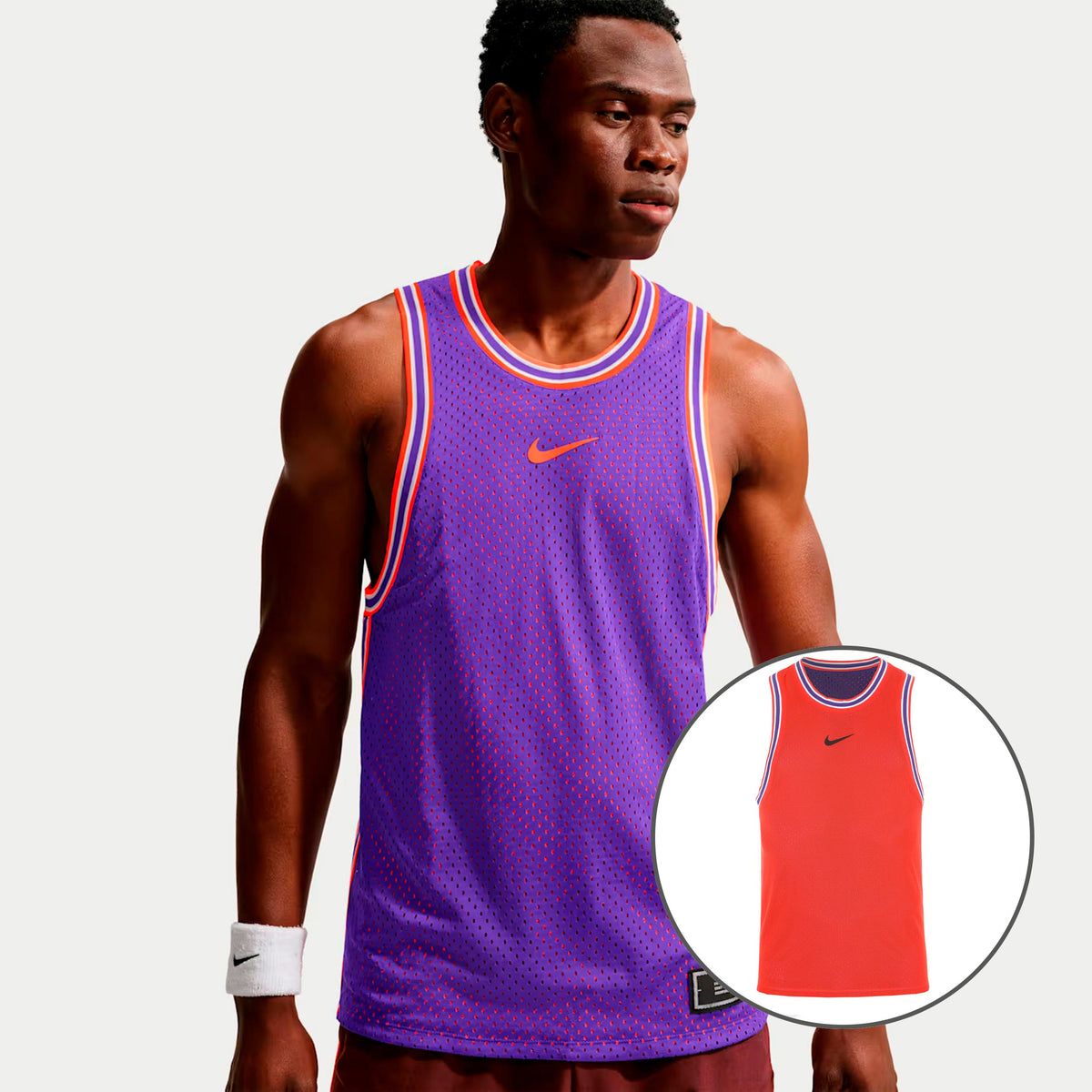 Nike Carlos Alcaraz Reversible Court Slam Canottiera Uomini - lilla, arancione