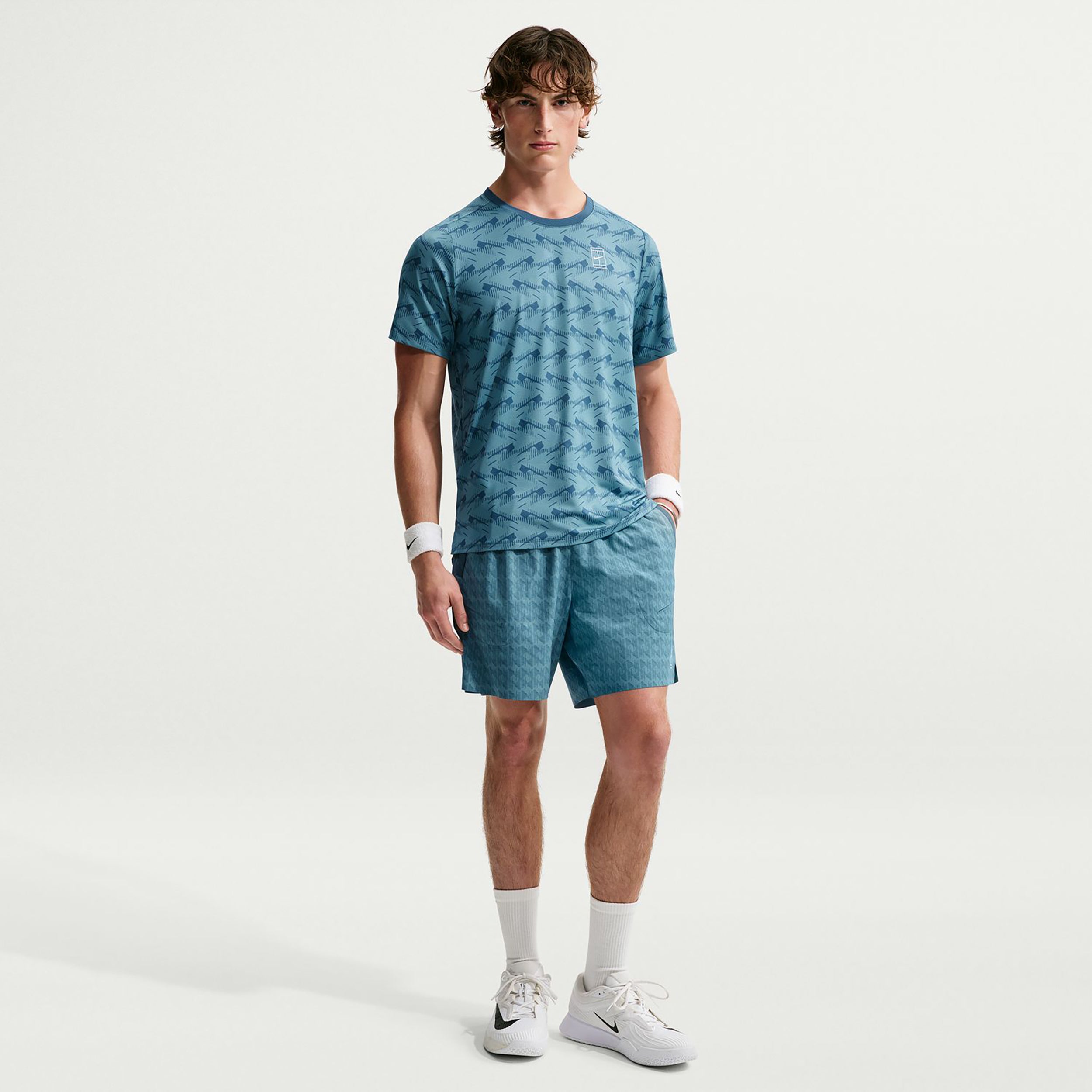 Nike Court Advantage Maglietta Uomini - grigio-blu