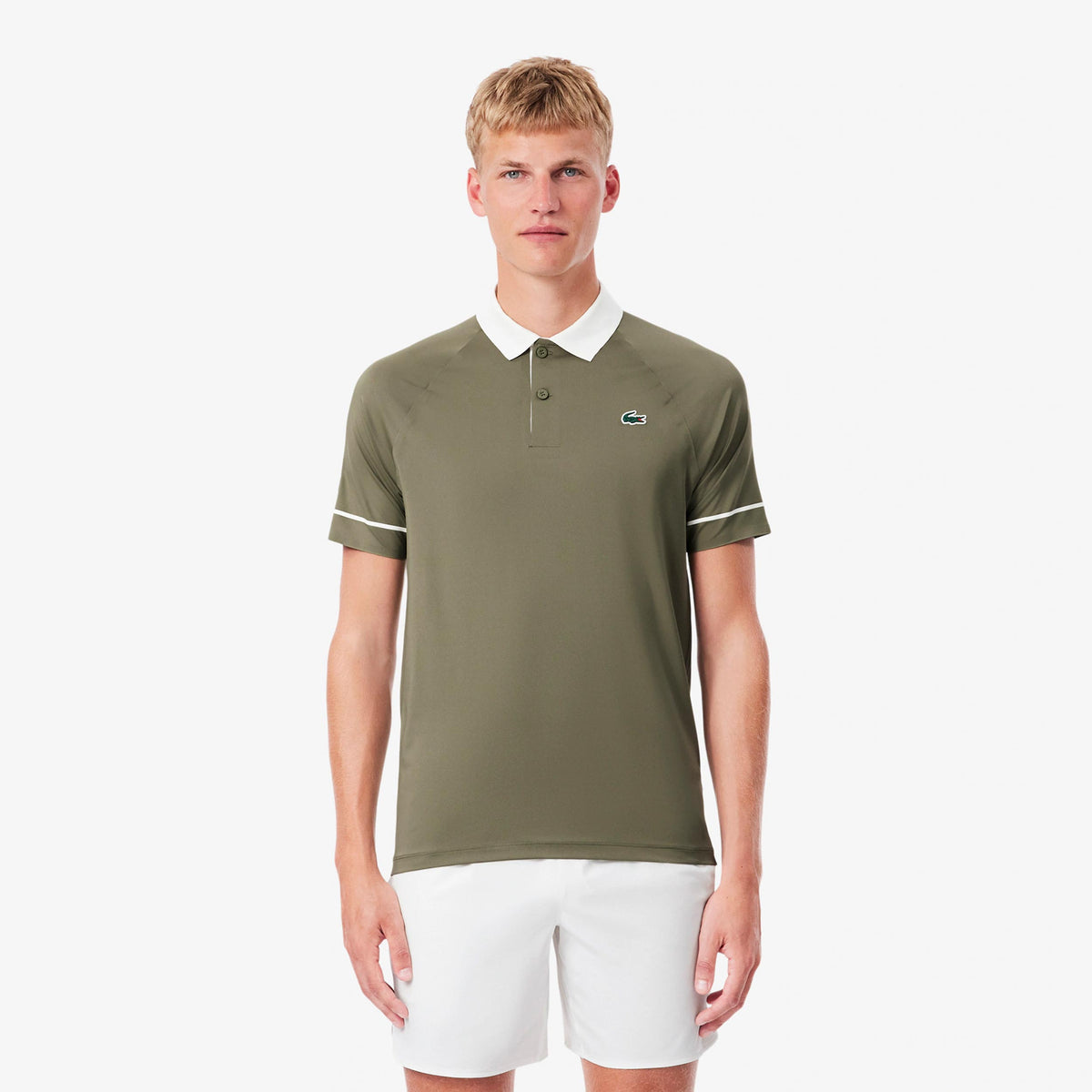 Lacoste Polo Uomini - cachi, bianco