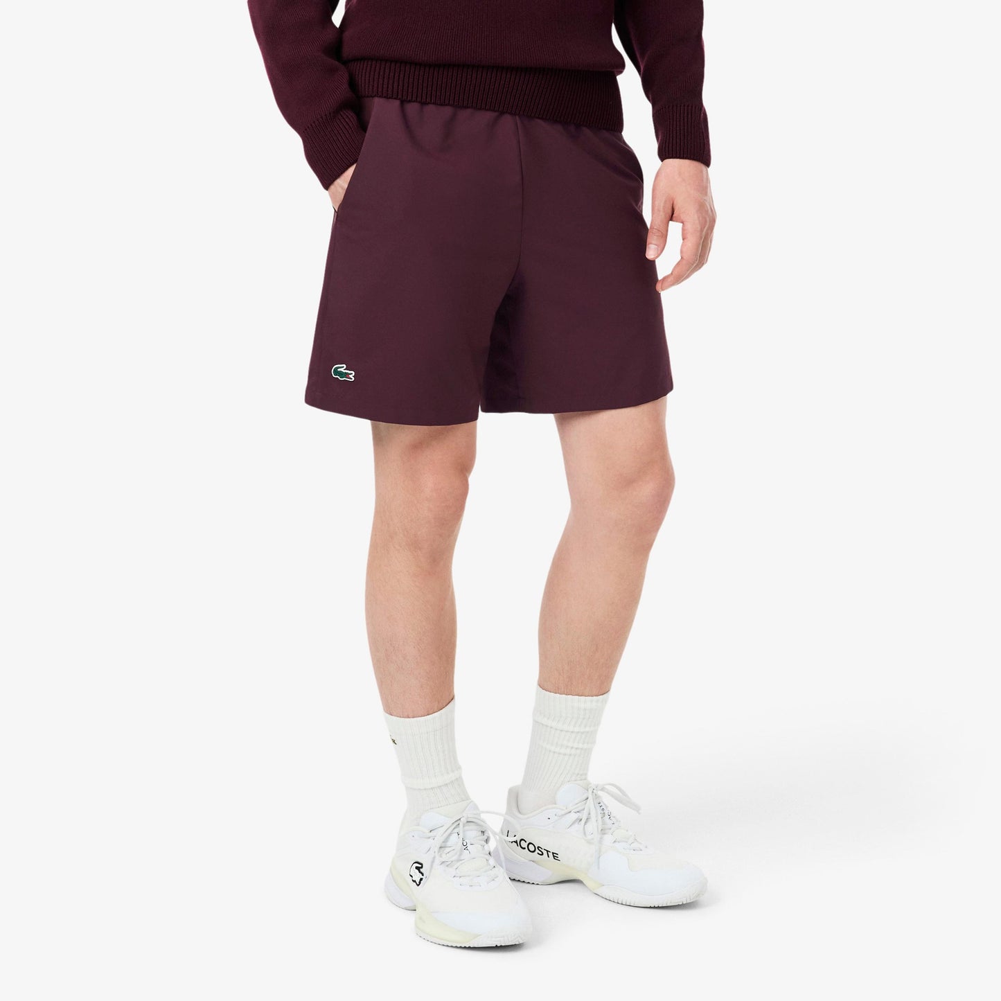 Lacoste Pantaloncini Uomini - rosso scuro, bianco