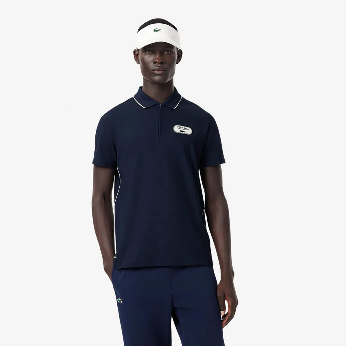 Lacoste Polo Uomini - blu scuro, bianco
