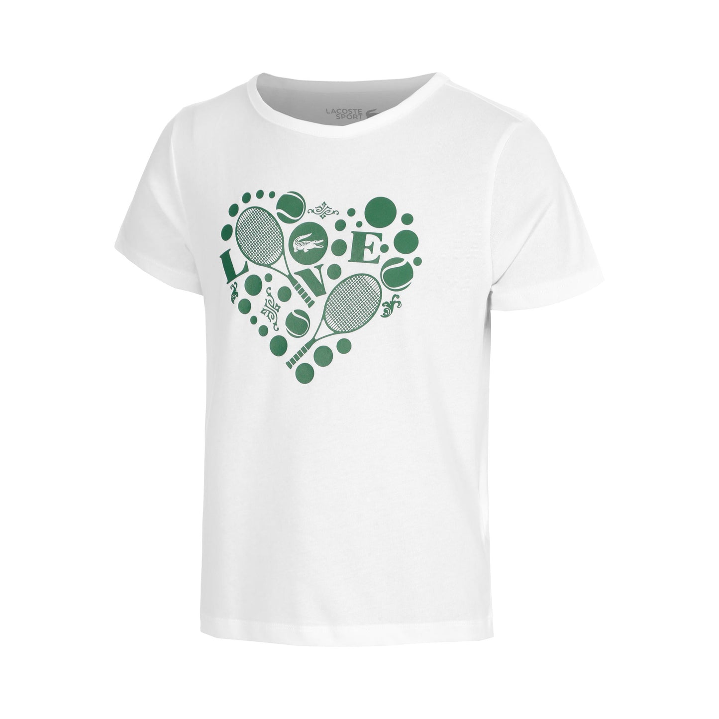 Lacoste Maglietta Bambini - bianco, verde scuro