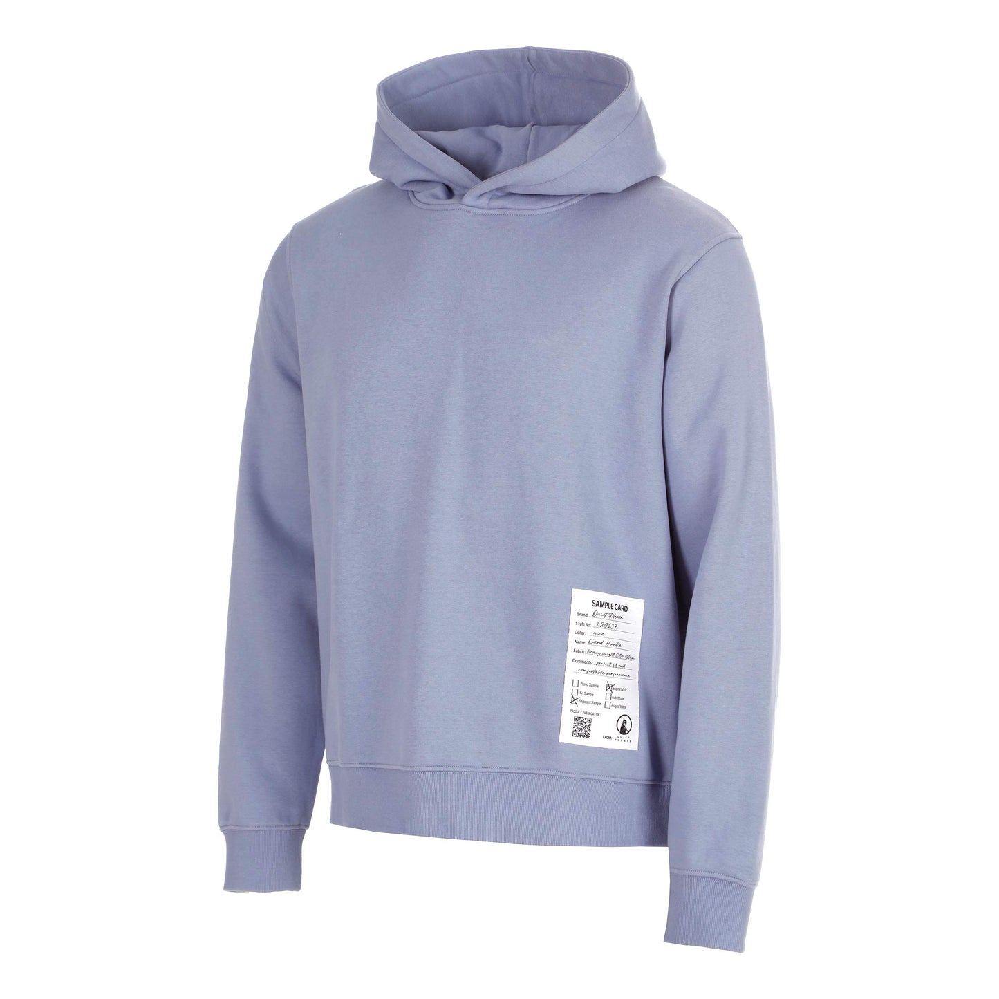 Quiet Please Sample Card Loose Fit Felpa con cappuccio Uomini - blu