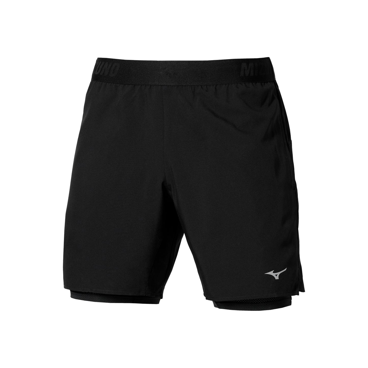 Mizuno Core 5,5in 2in1 Pantaloncini da corsa Uomini - nero