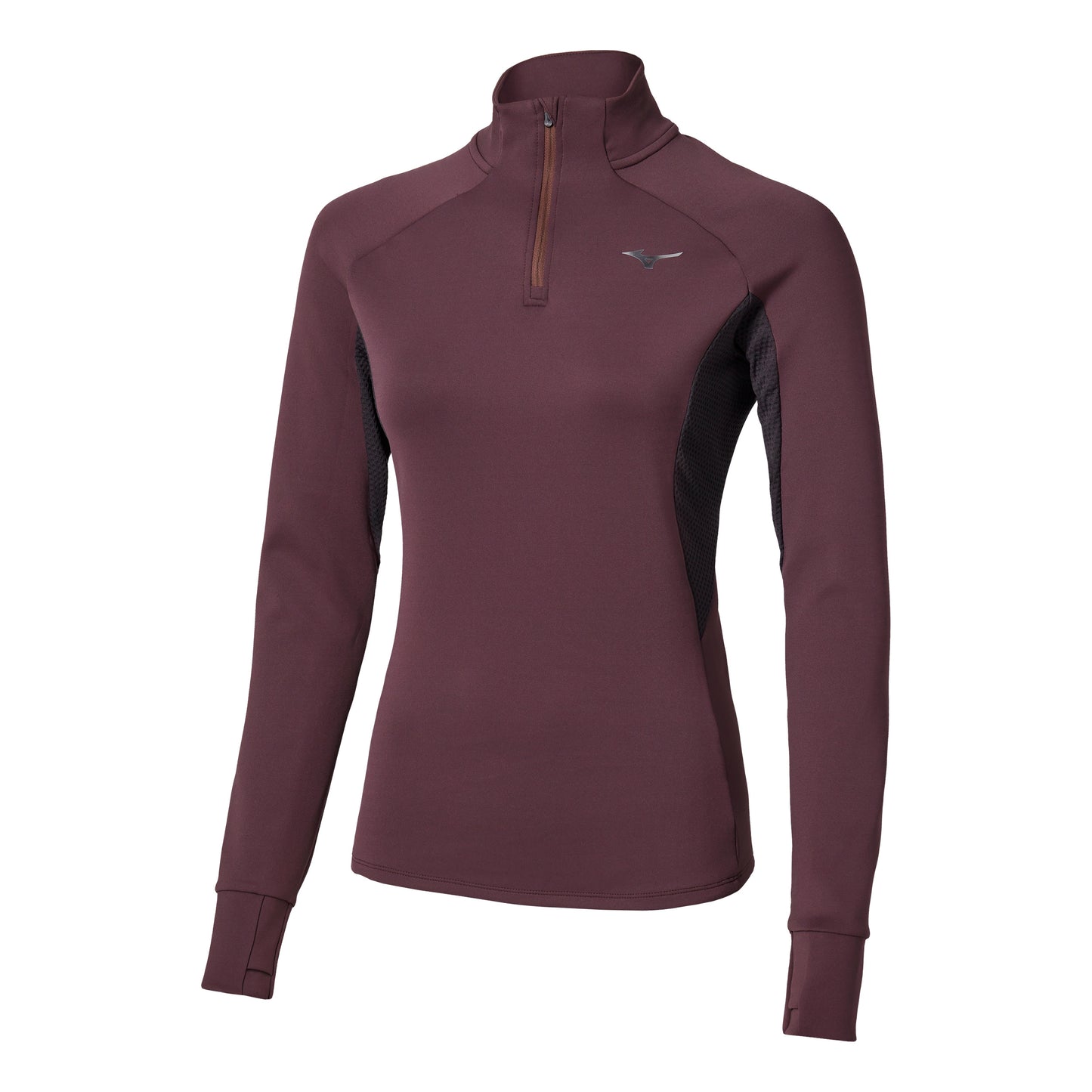 Mizuno Active Warmalite Half Zip Camicia da corsa Donna - rosso scuro
