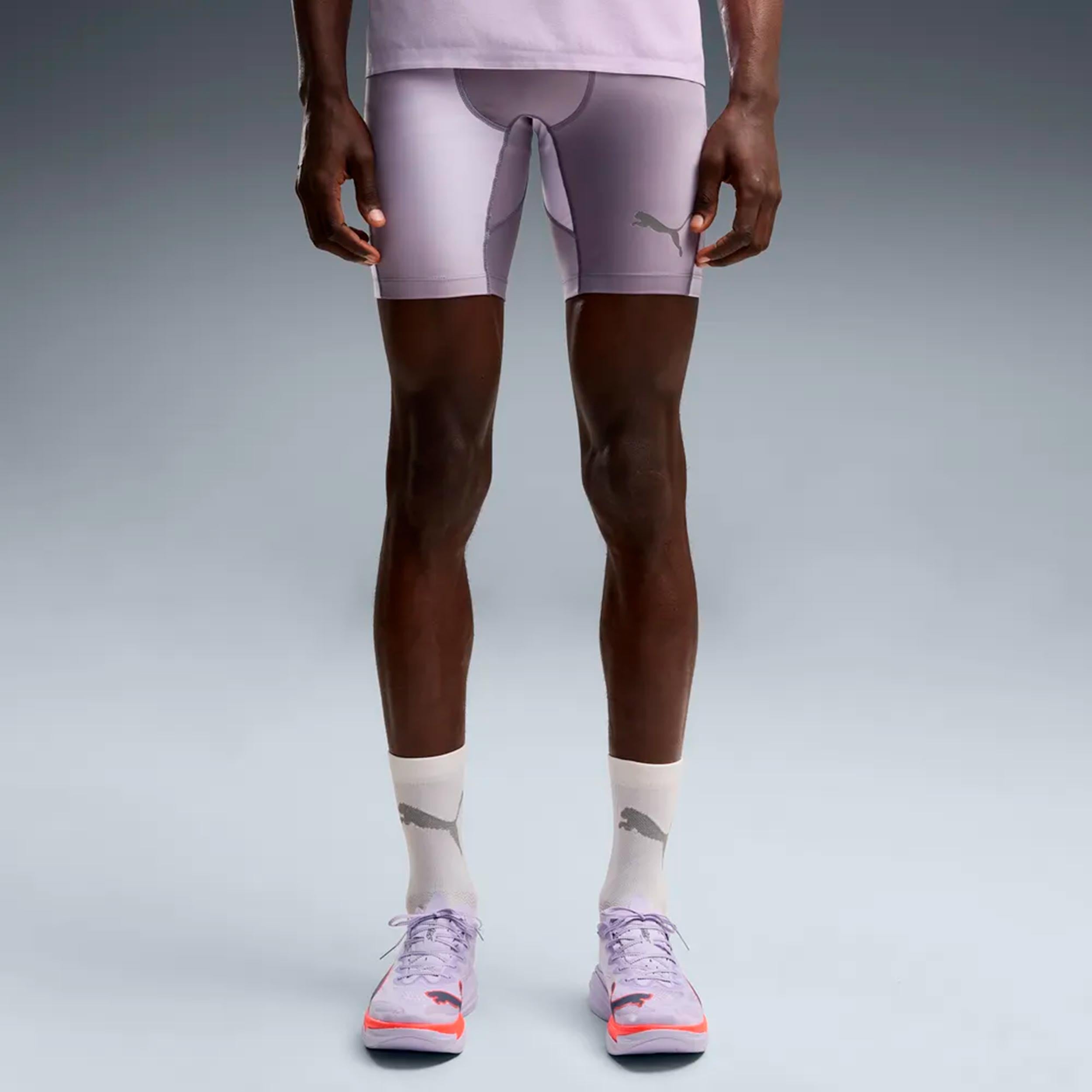Puma Lightspeed AOP 8in half  Calzamaglia da corsa Uomini - grigio