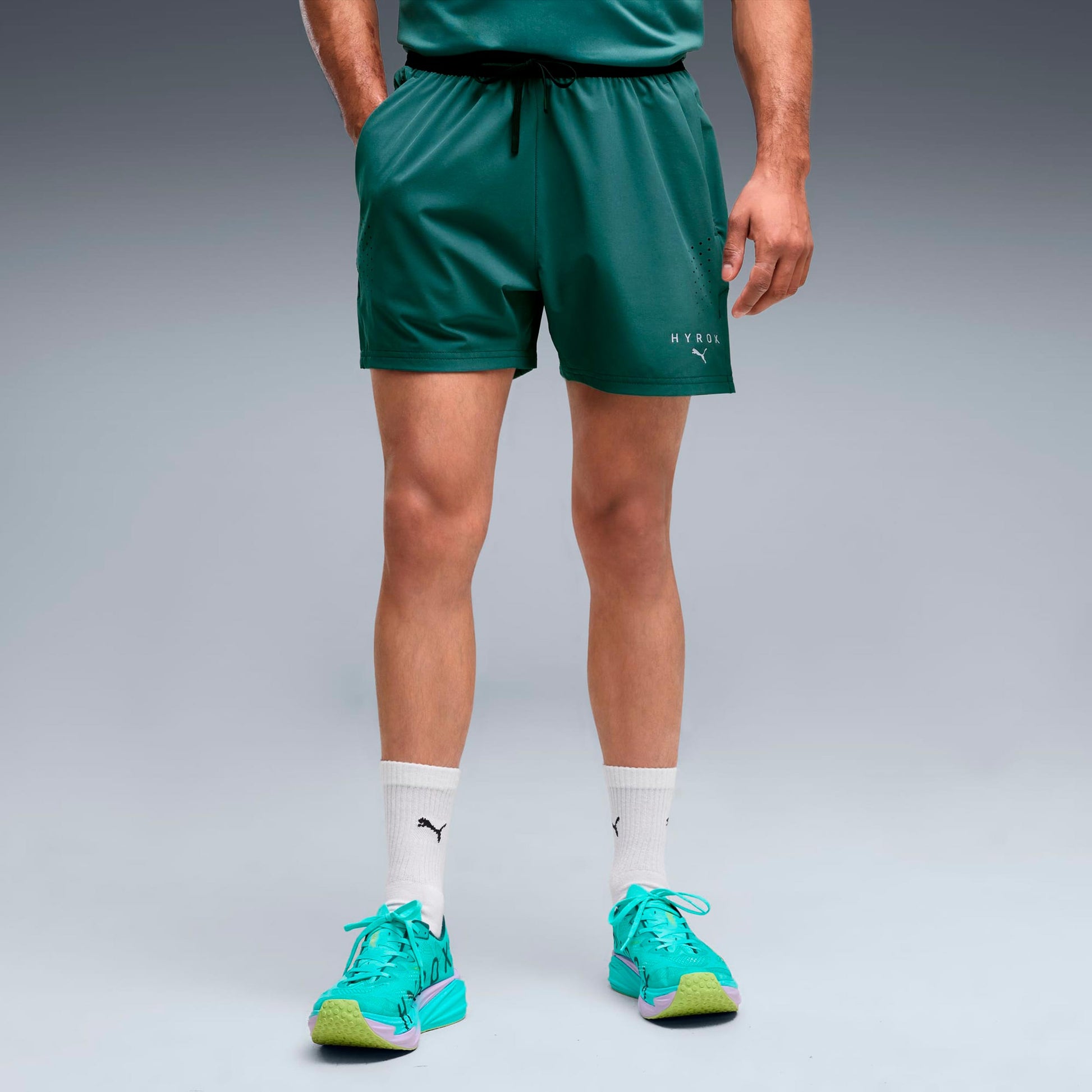 Puma HYROX PWRMODE 5in  Pantaloncini da corsa Uomini - verde