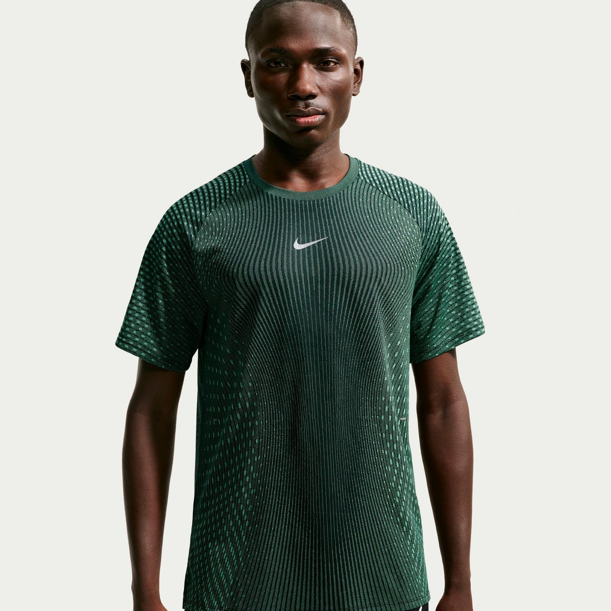 Nike Stride  Camicia da corsa Uomini - oliva, nero