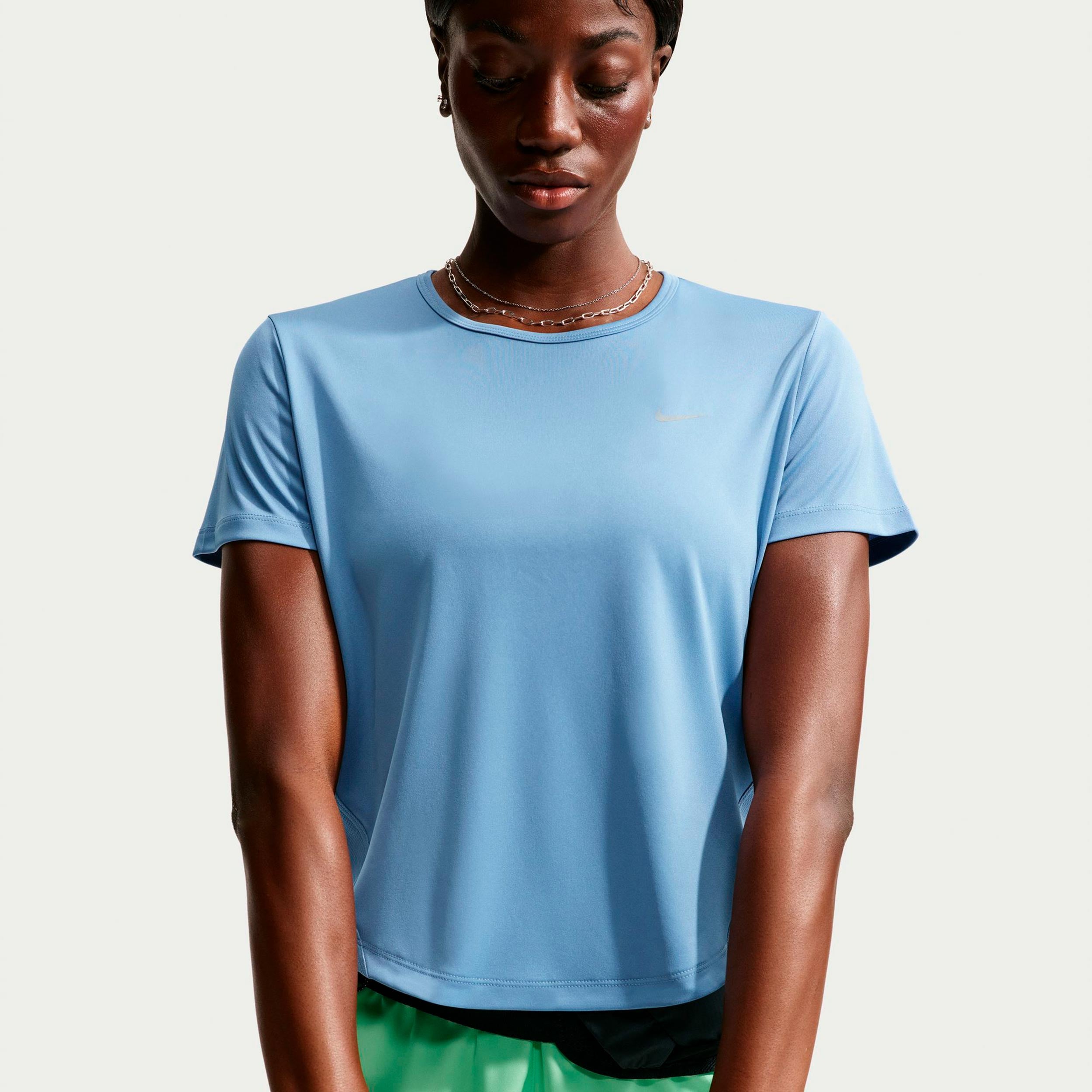 Nike Tempo  Camicia da corsa Donna - blu, argento