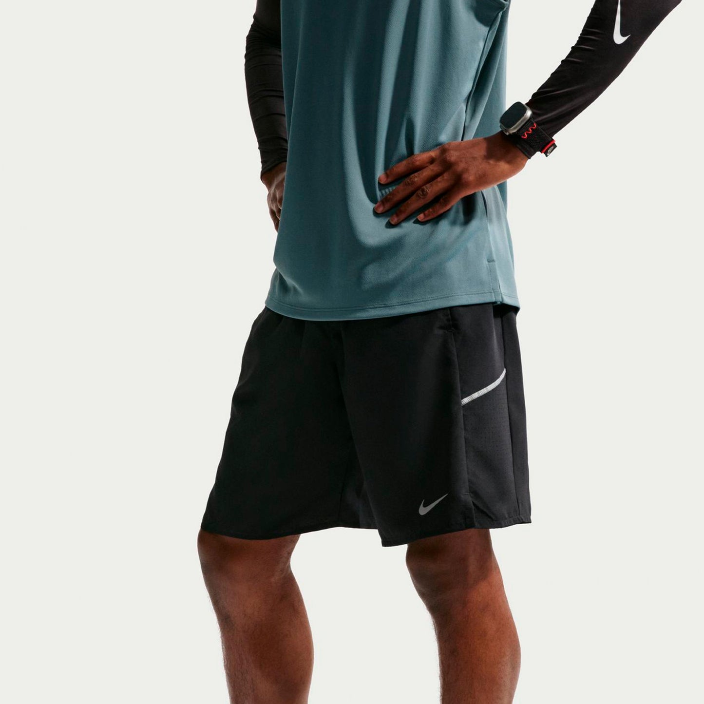 Nike Miler 9in  Pantaloncini da corsa Uomini - nero, argento