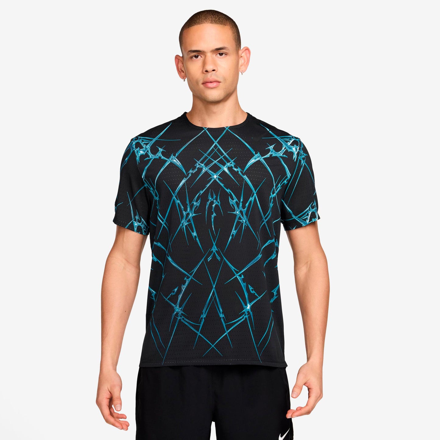 Nike AeroSwift  Camicia da corsa Uomini - nero, bianco